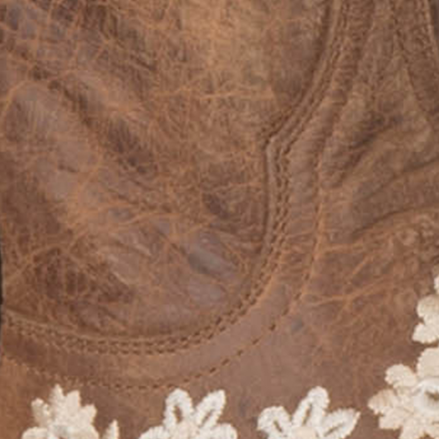Cavender’s Women’s Chestnut Goatskin Embroidered Snip Toe Cowboy Boots - Image 1