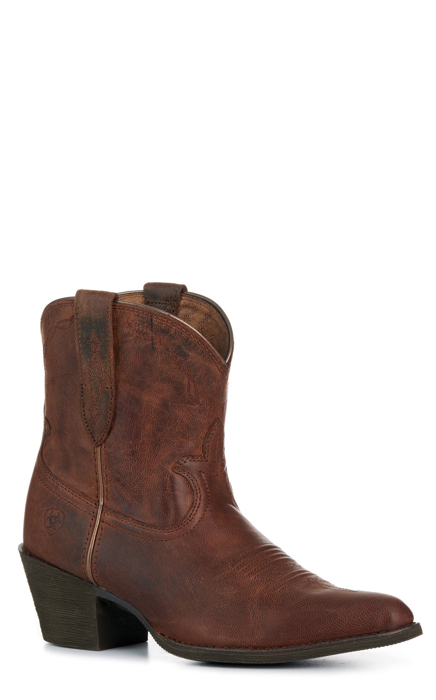 Ariat Women's Maggie Sassie Brown J Toe Booties - Image 1