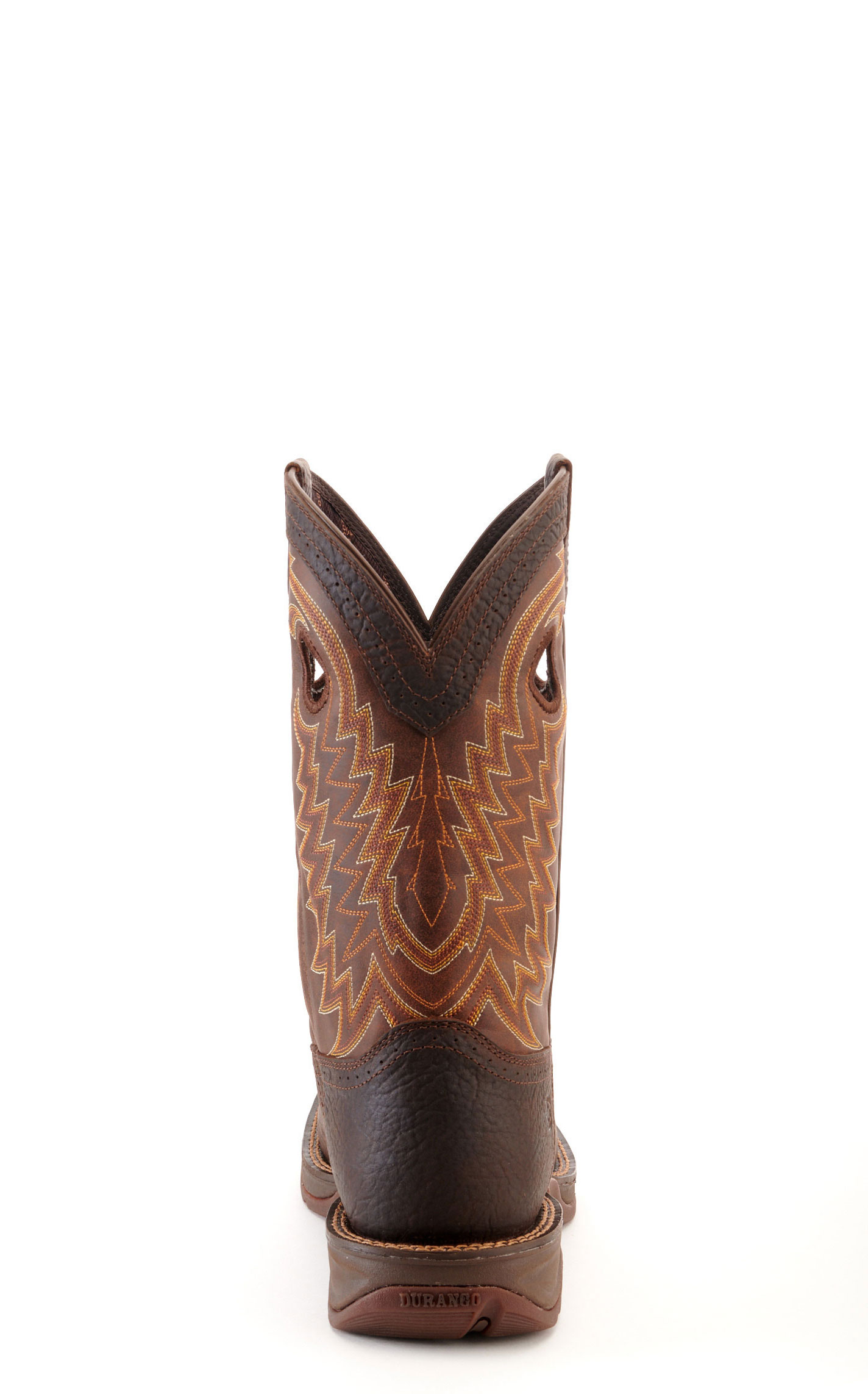 Durango Men's Rebel Dark Brown and Chestnut Wide Square Toe Cowboy Boots - Cavender's Exclusive - Image 1