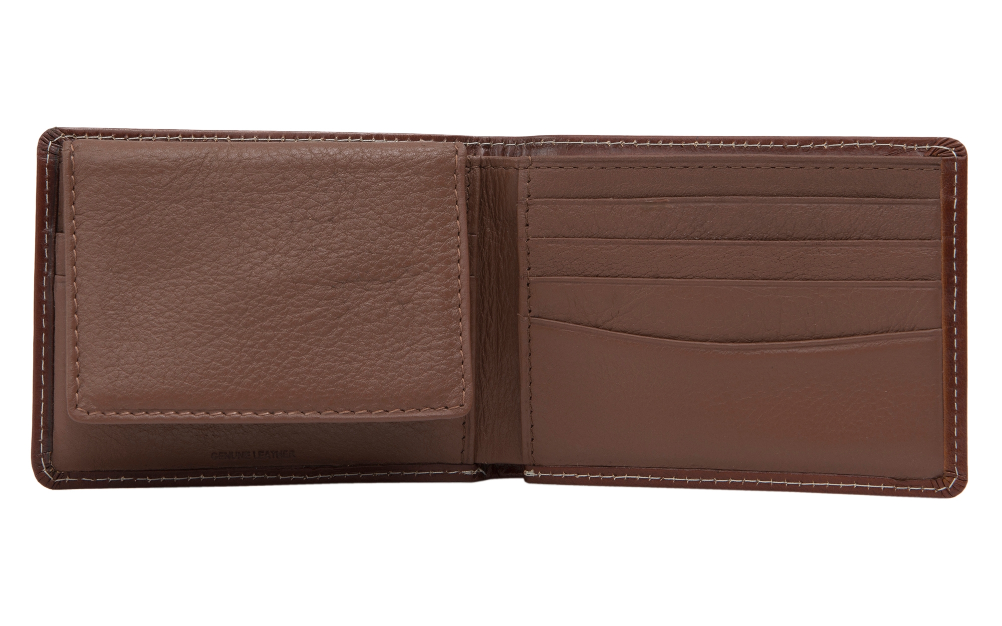 Nocona Brown Floral Tooled Passcase Bi-Fold Wallet - Image 1