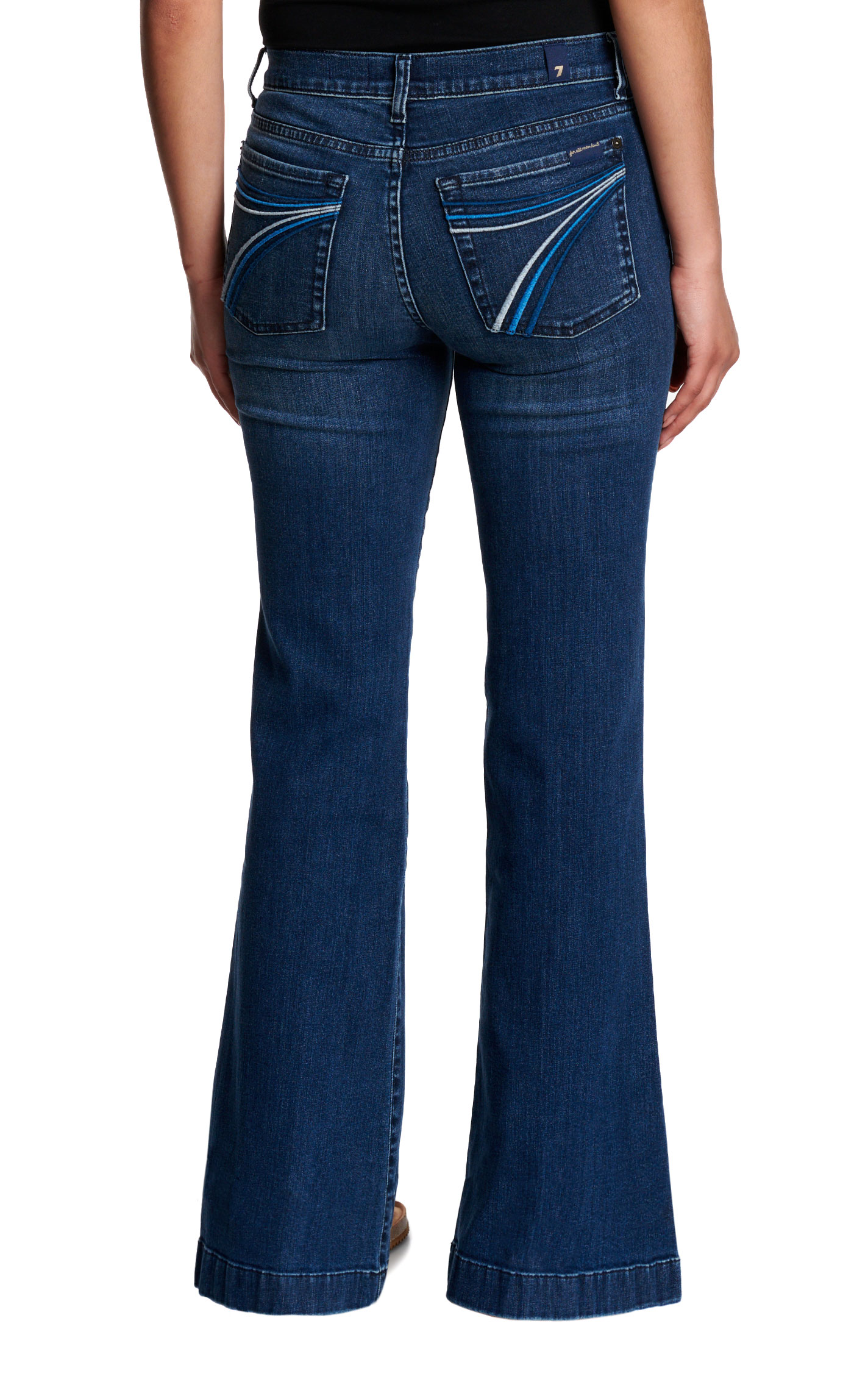 7 for All Mankind Women's Dark Wash Dojo Trouser Jeans - Image 3
