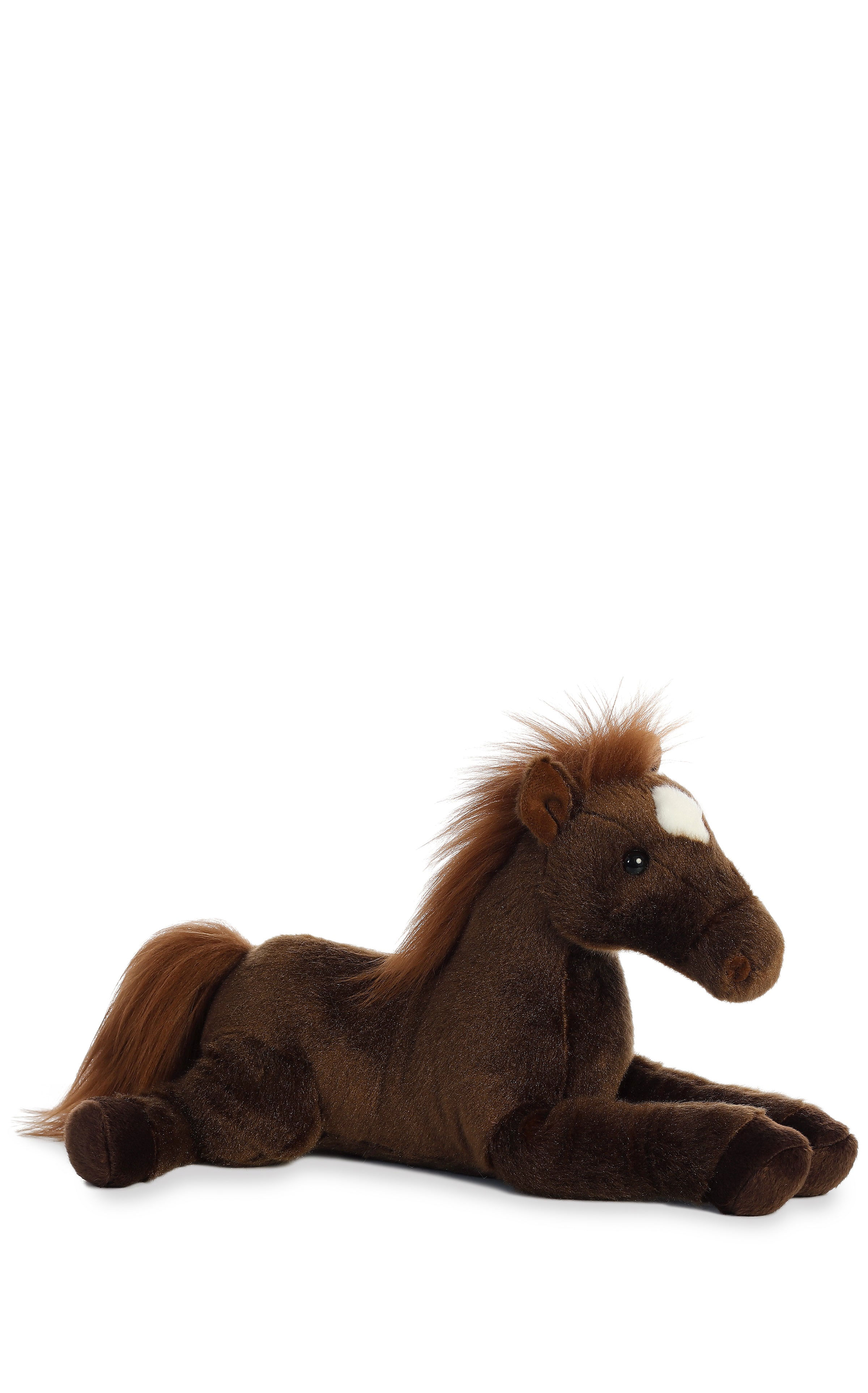 Aurora Flopsies Chestnut Brown Outlaw Horse Stuffed Animal - Image 1