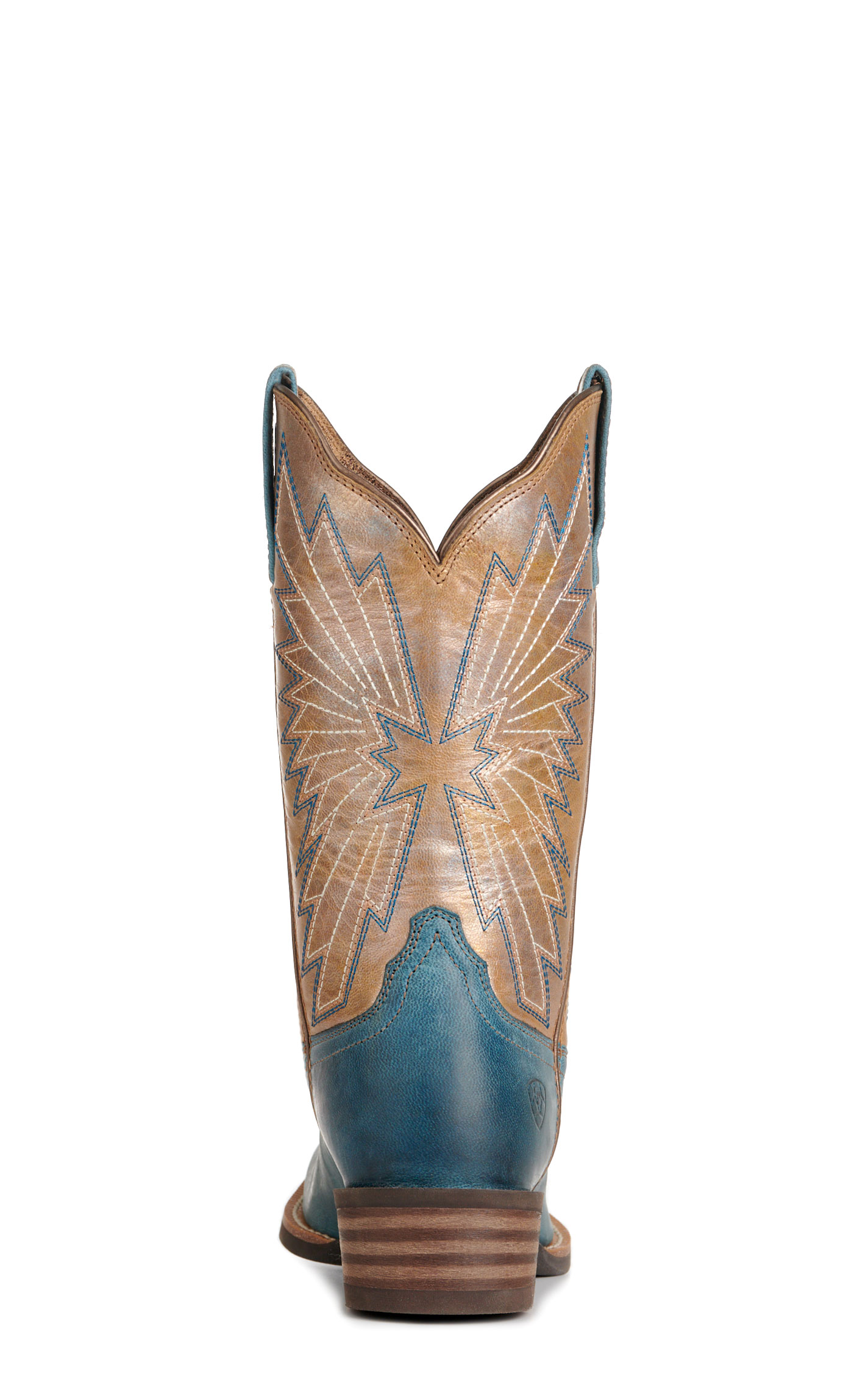 Ariat Women's Decatur Blue and Pearlized Tan Punchy Toe Cowboy Boots - Image 1