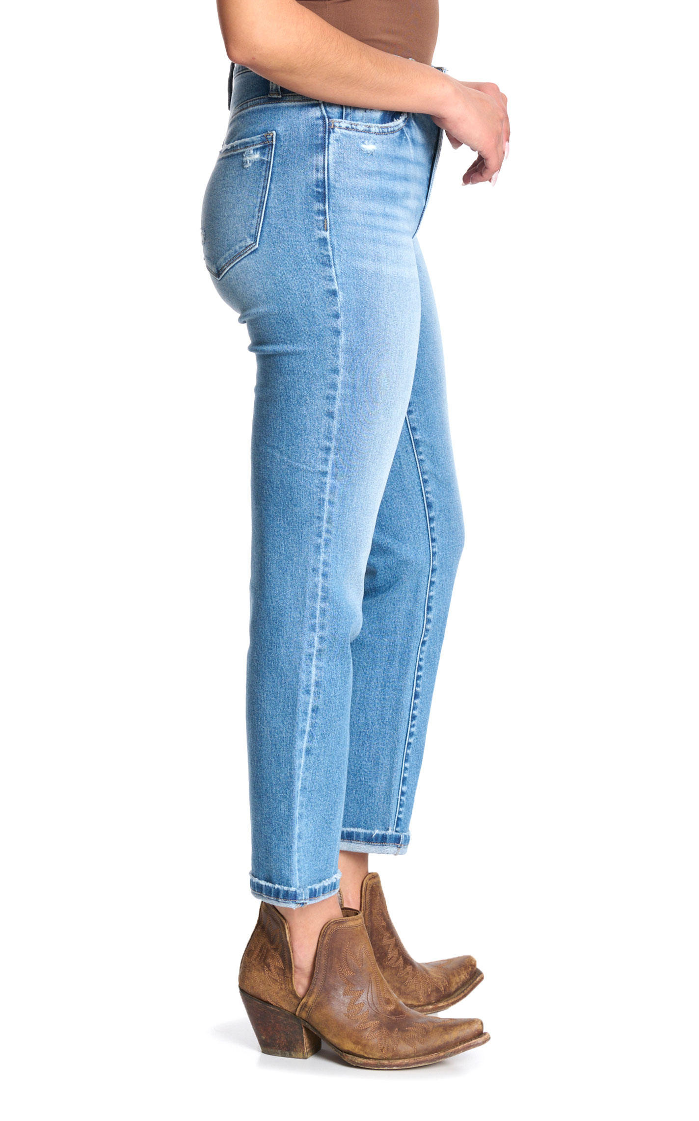 Lovervet by Vervet Women's Light Wash Distressed Jeans - Image 1