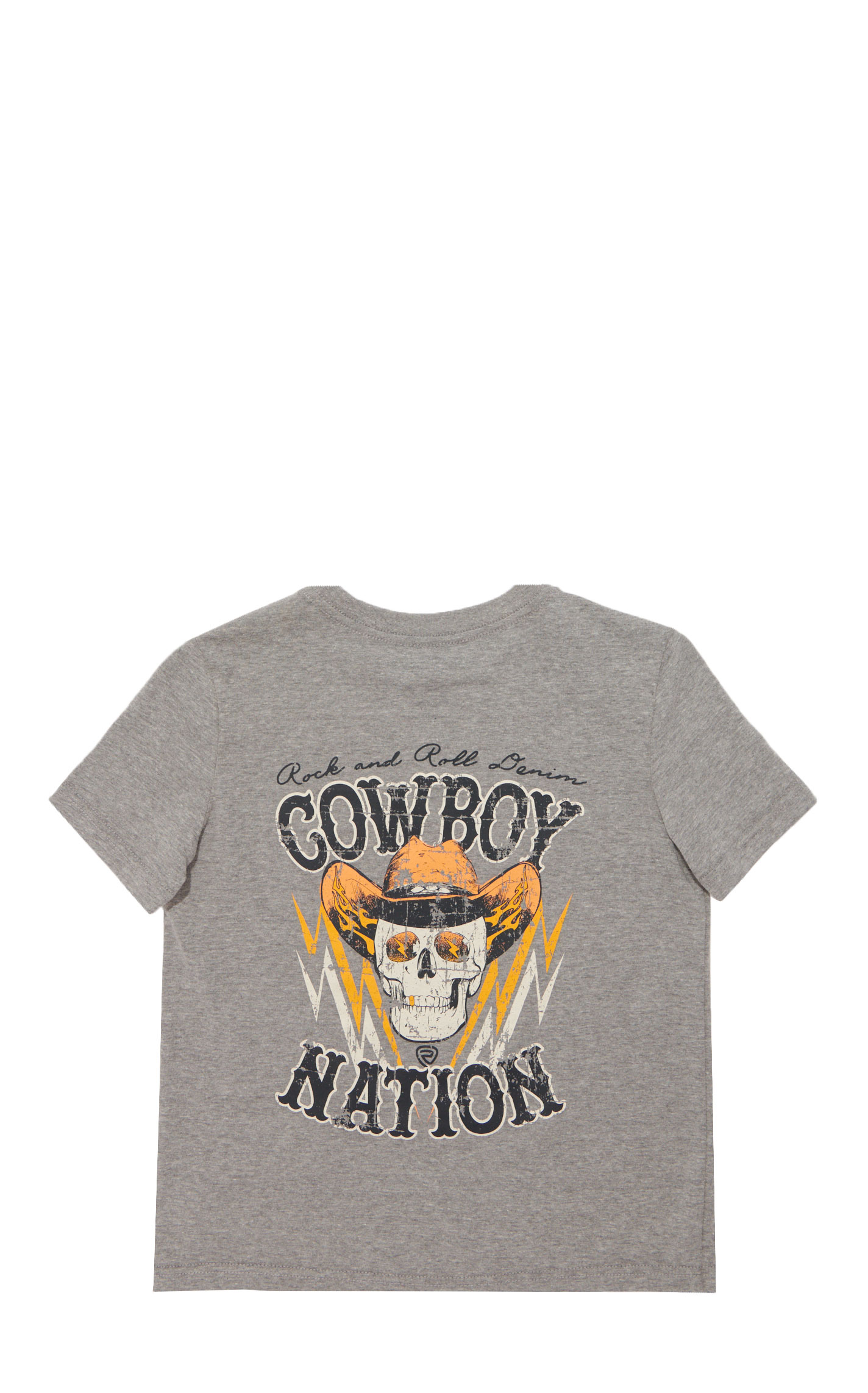 Rock & Roll Denim Boy's Gray Cowboy Nation Graphic T-Shirt - Image 1