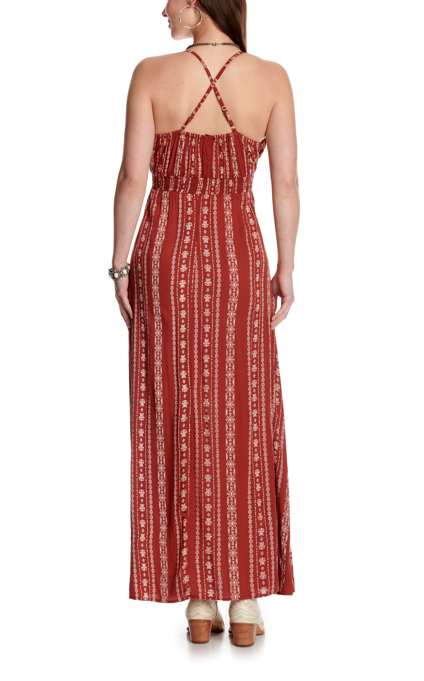 Angie Women's Cinnamon Aztec Print Dress - Image 3