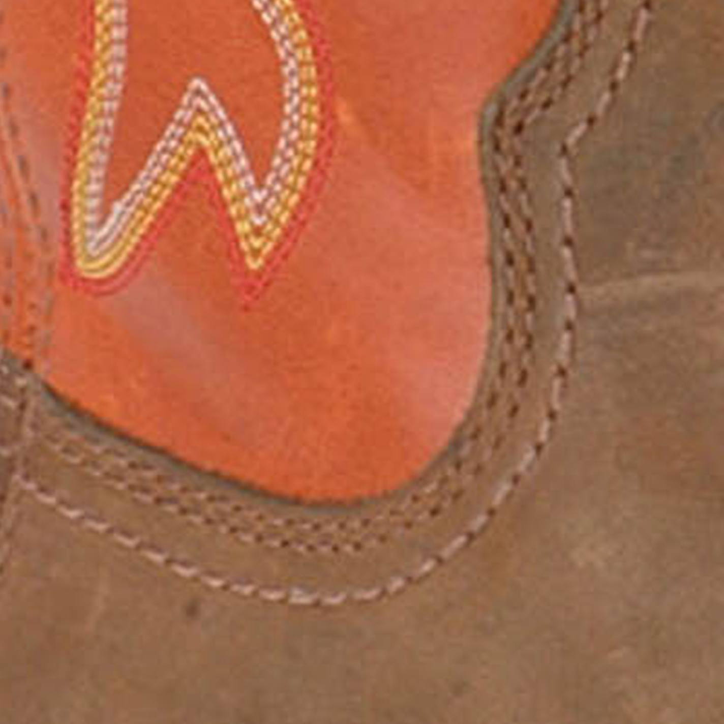 Ariat Men's WorkHog Earth Brown and Brick Orange Wide Square Toe Work Boots - Image 1