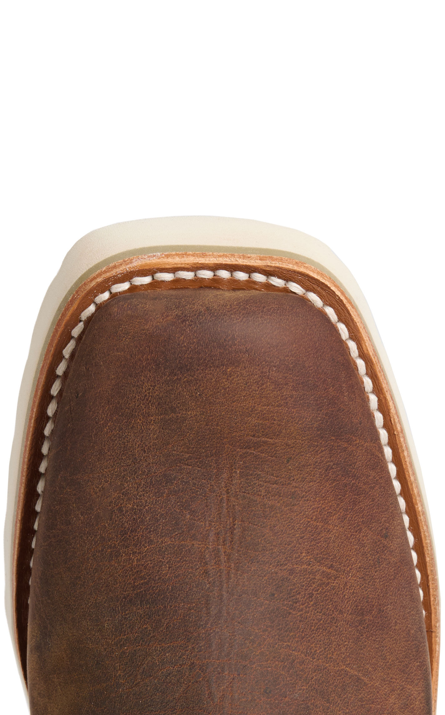 Anderson Bean Women's Macie Bean Distressed Brown Square Toe Wedge Booties - Image 1