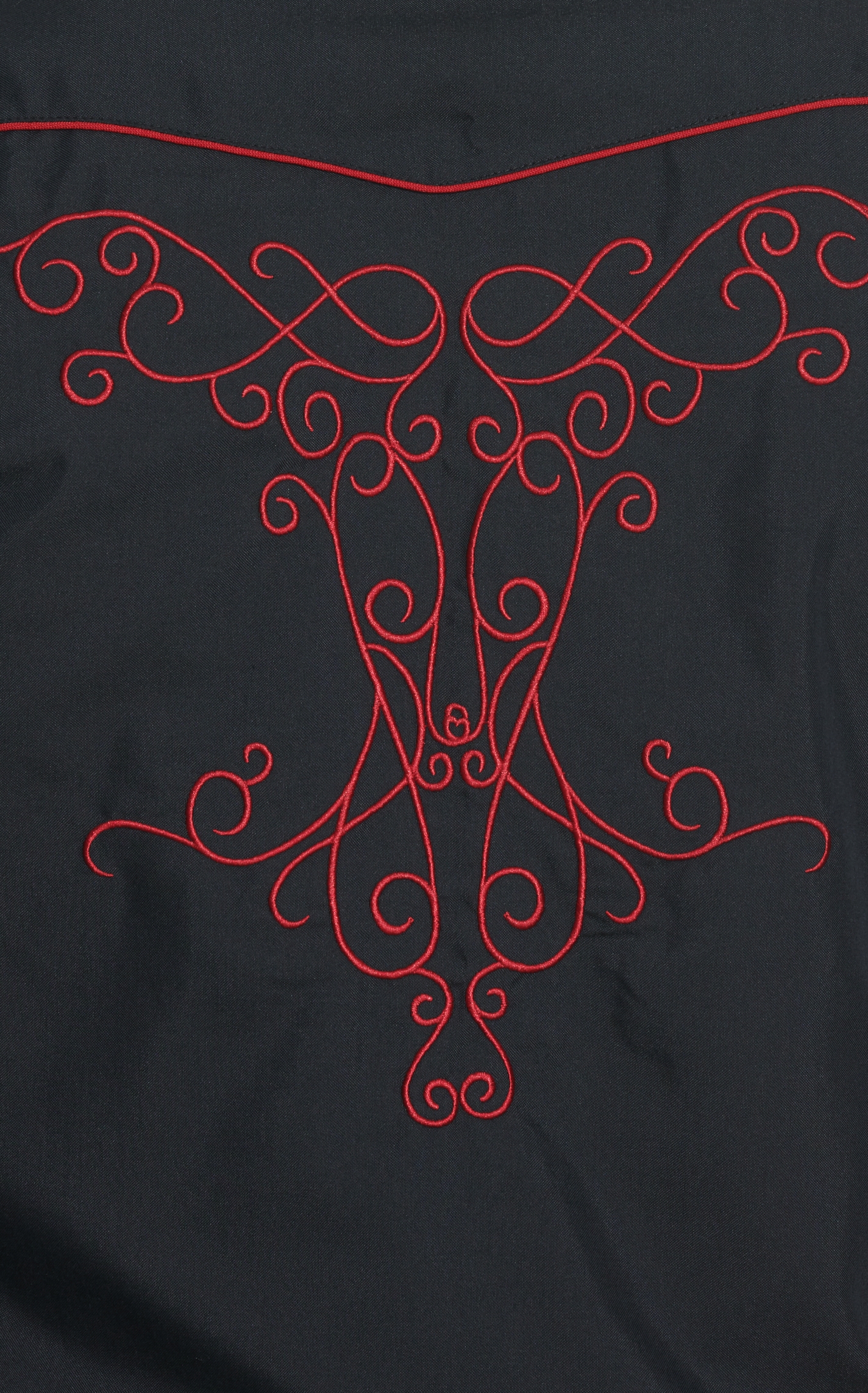 Ranger's Legend Men's Black & Red Embroidered Western Shirt - Image 1