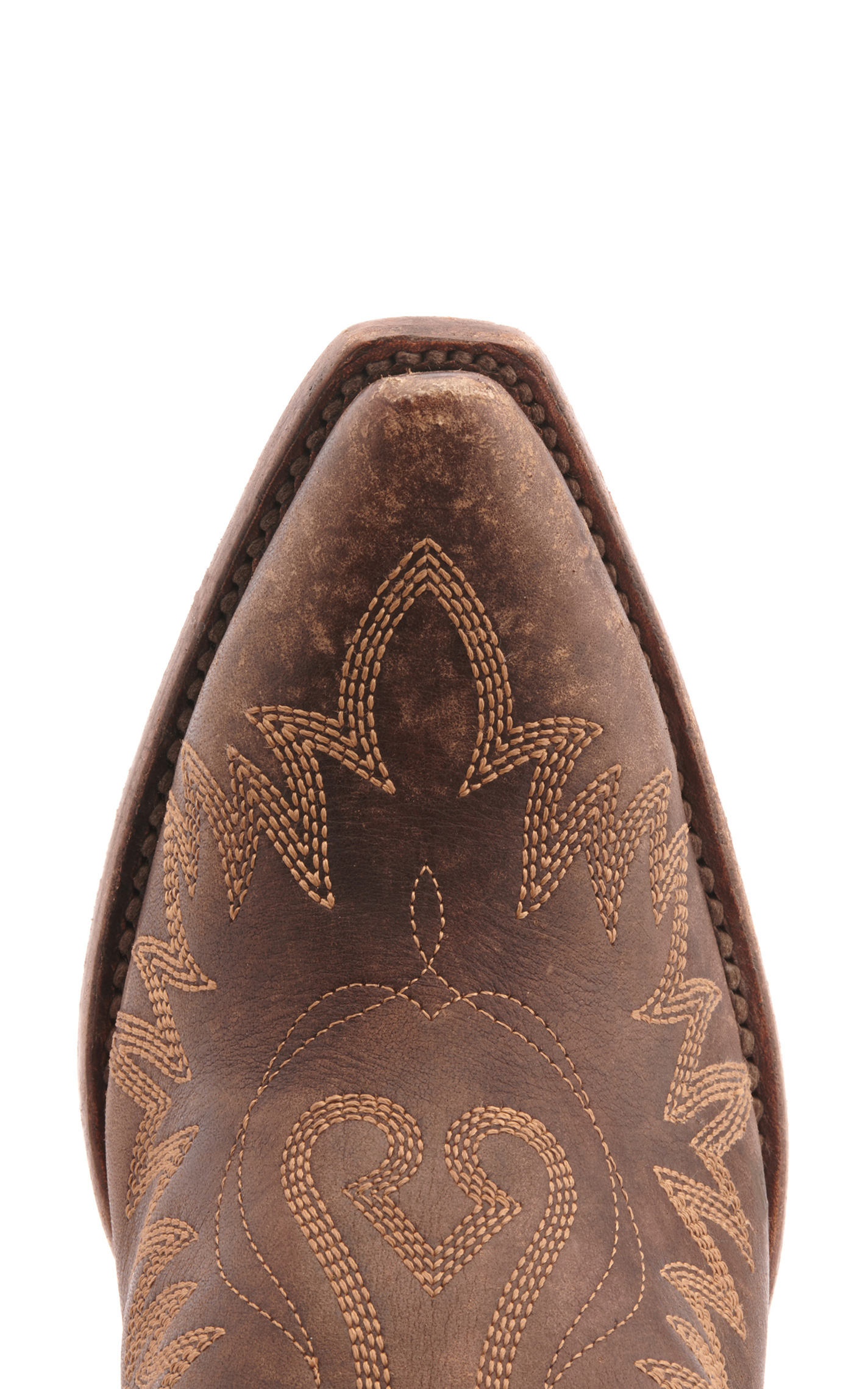 Ariat Women's Dixon Distressed Brown Snip Toe Cowboy Booties - Image 1