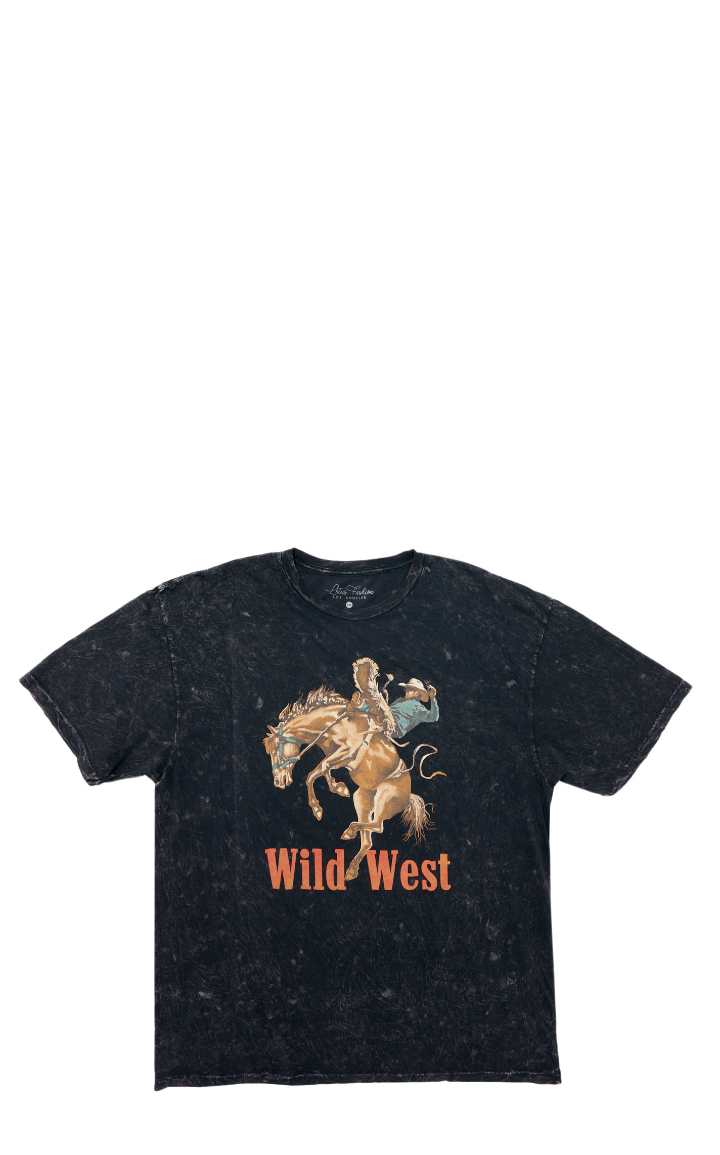 Lotus Fashion Women's Black Wild West Graphic T-Shirt - Plus Sizes - Image 1