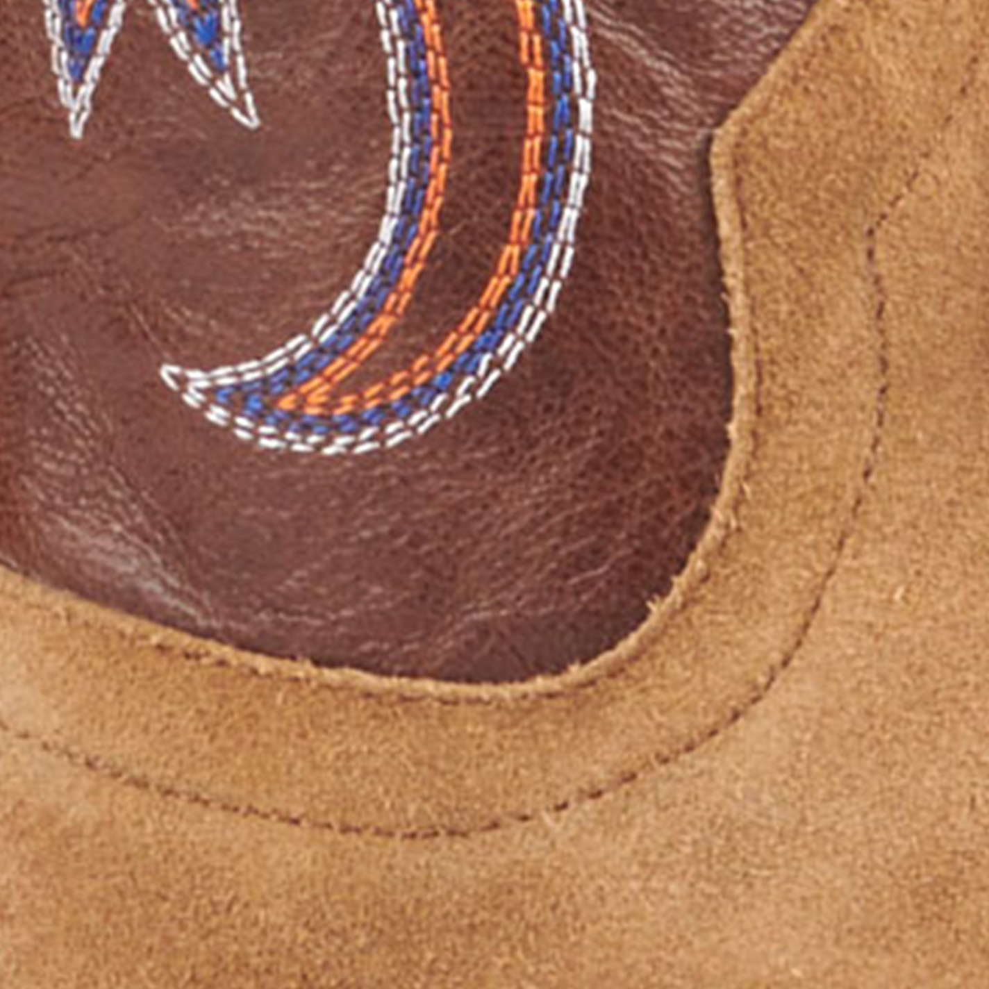 Anderson Bean Men's Horse Power Camel Roughout and Chocolate Wide Square Toe Cowboy Boots - Image 1