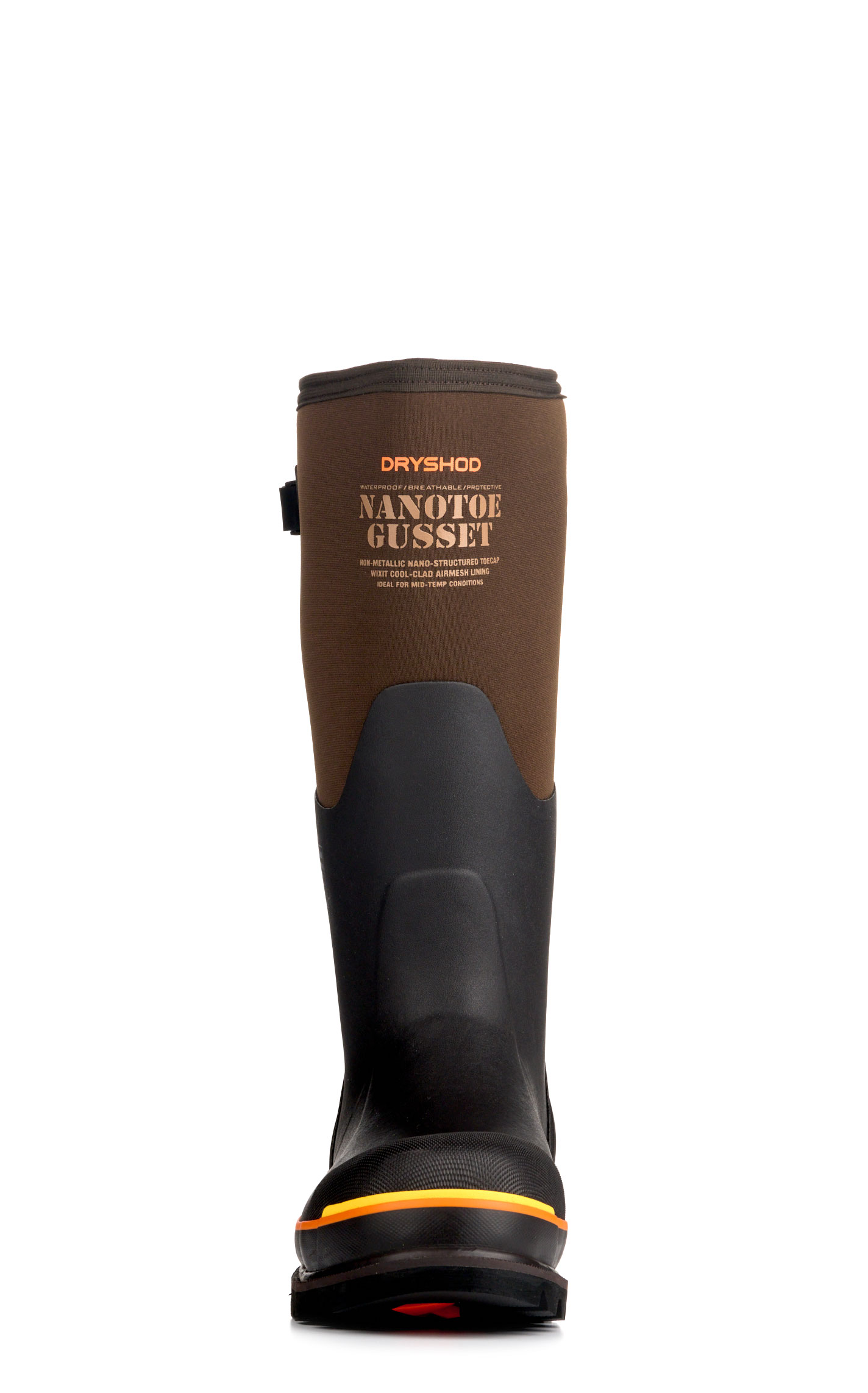 Dryshod Men's WIXIT Black and Brown Round Nanotoe Work Boots - Image 1