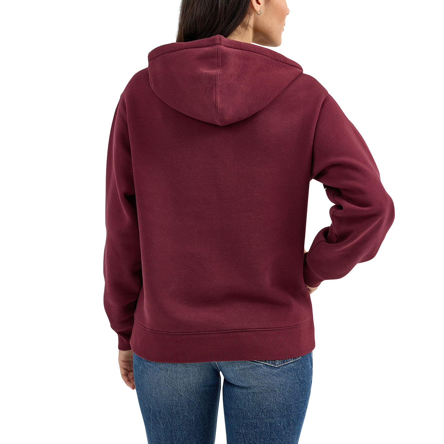 Wrangler Retro Ladies Wrangler Logo Maroon Hoodie - Image 2
