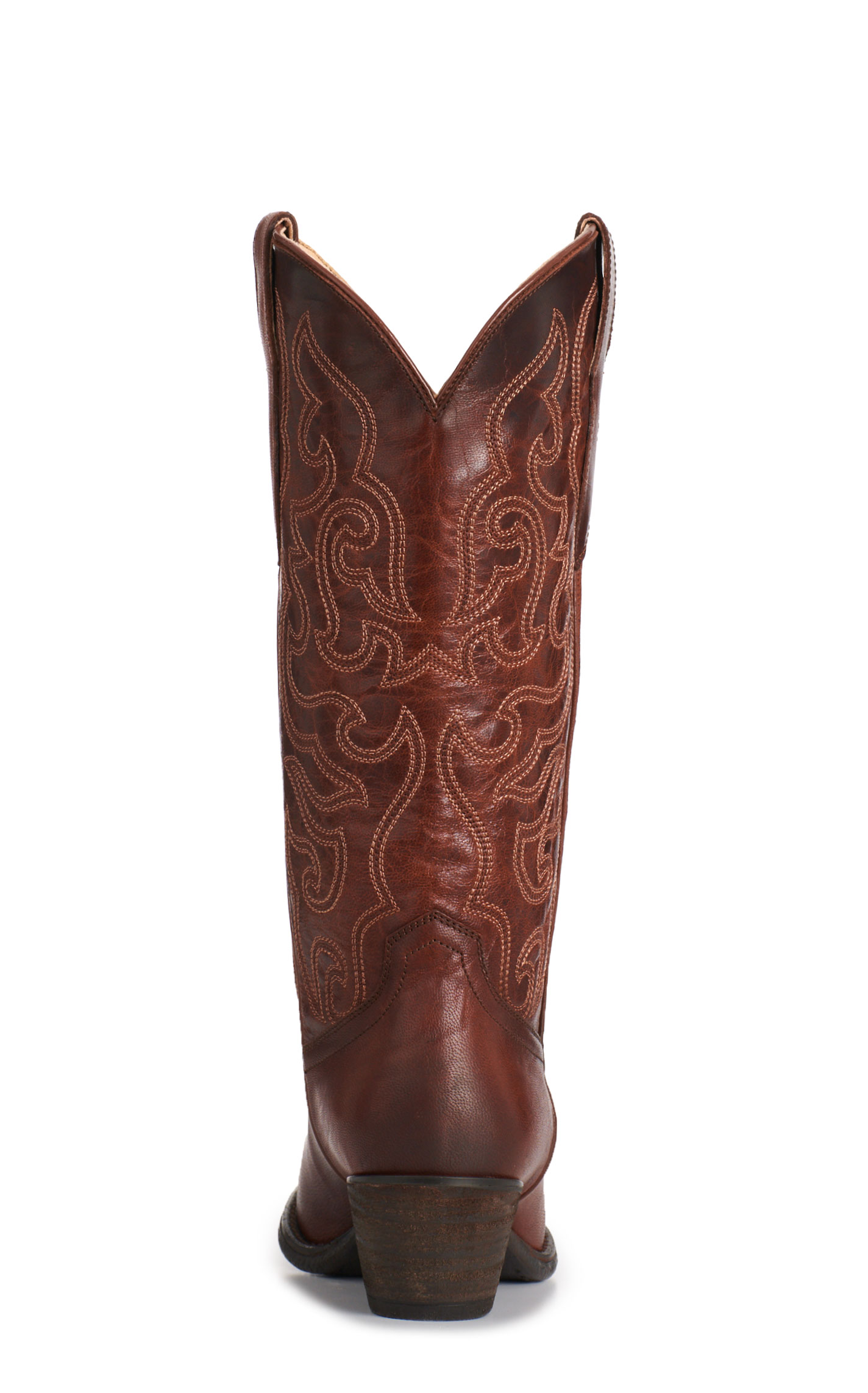 Rockin' C Women's Brown Classic Stitch Round Toe Cowboy Boots - Image 1