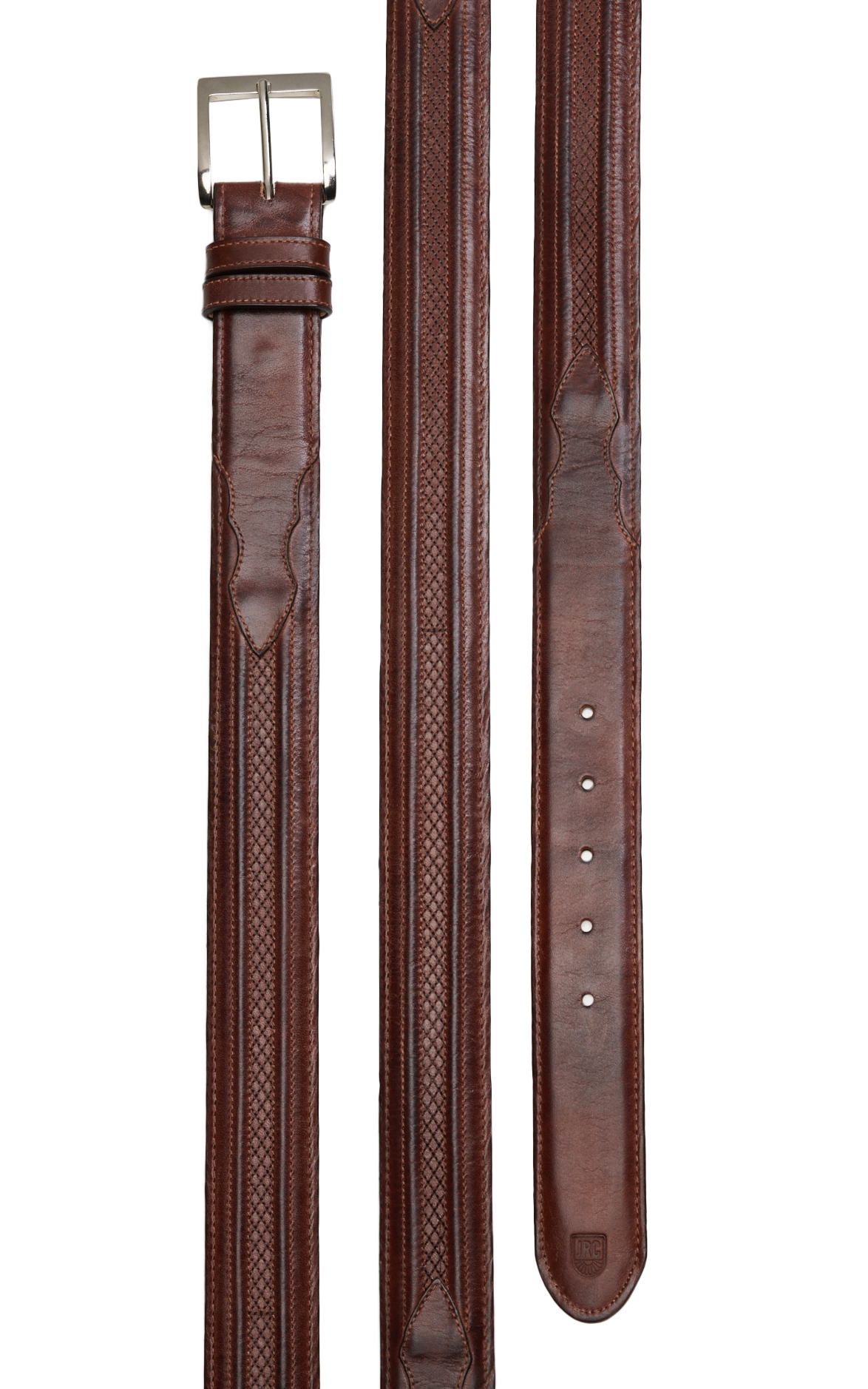 JRC & Sons Men's Tan Ranch Hand Leather Western Belt - Image 1