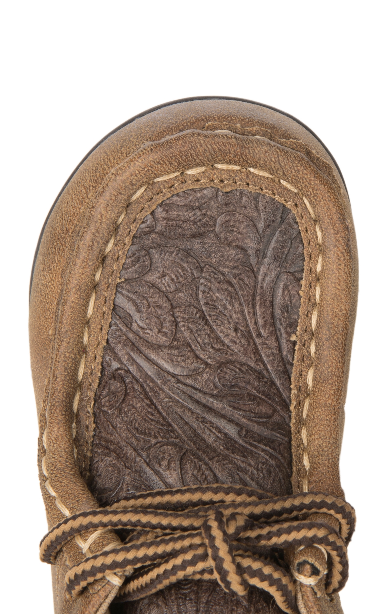 Double Barrel Toddler Tan with Brown Embossed Inlay Casual Chukka Shoe - Image 1