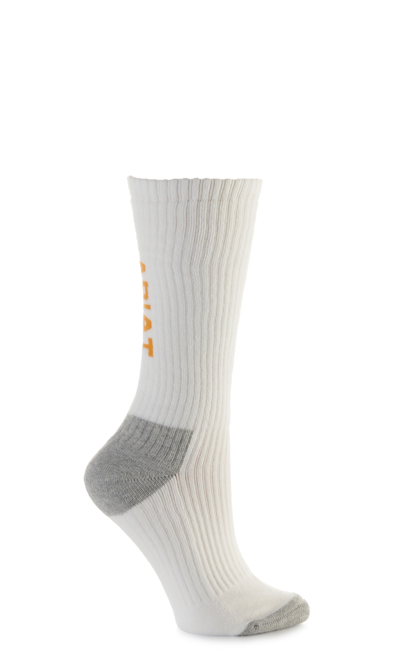 Ariat Men's White and Gray Mid Calf 3Pk Boot Socks (Medium) - Image 1