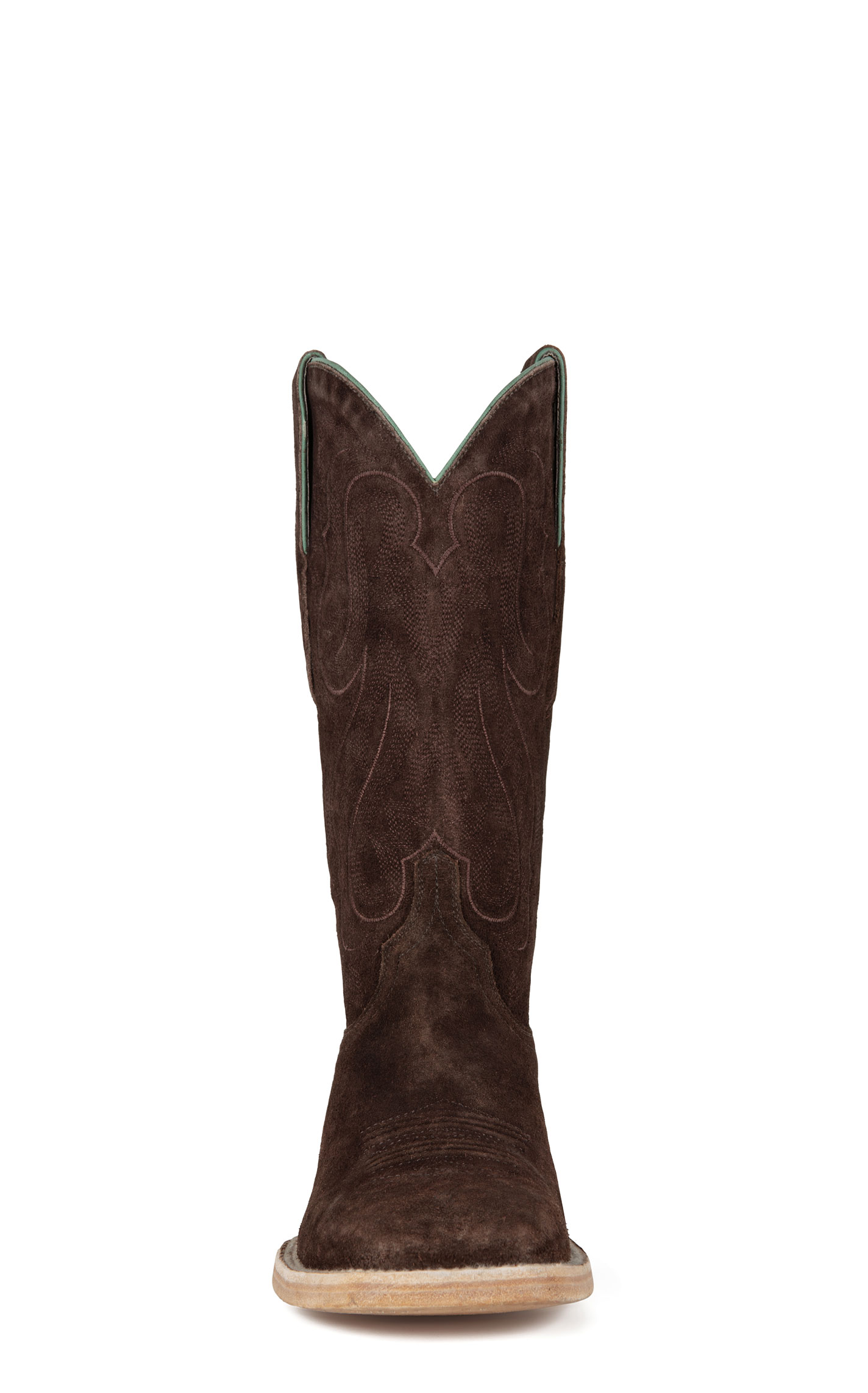 Resistol Men's Stonewash Chocolate Suede Wide Square Toe Cowboy Boots - Image 1