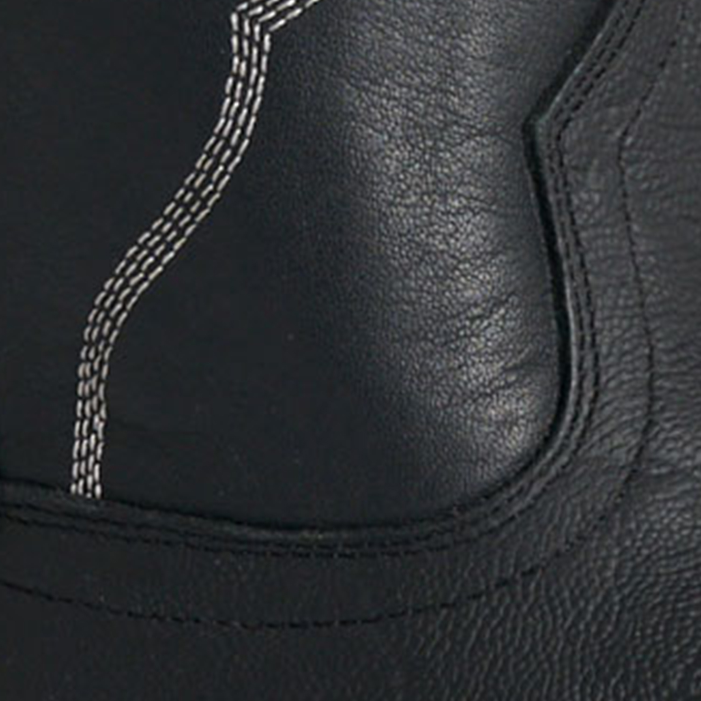 Cavender’s Men’s Black Leather Wide Square Toe Cowboy Boots - Image 1