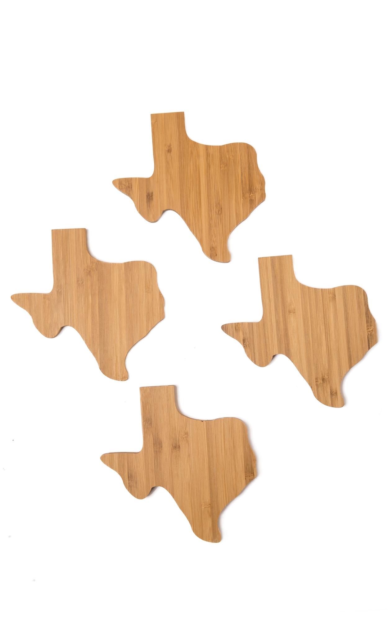 Texas Products Bamboo Texas Shaped Coaster Set - Image 1
