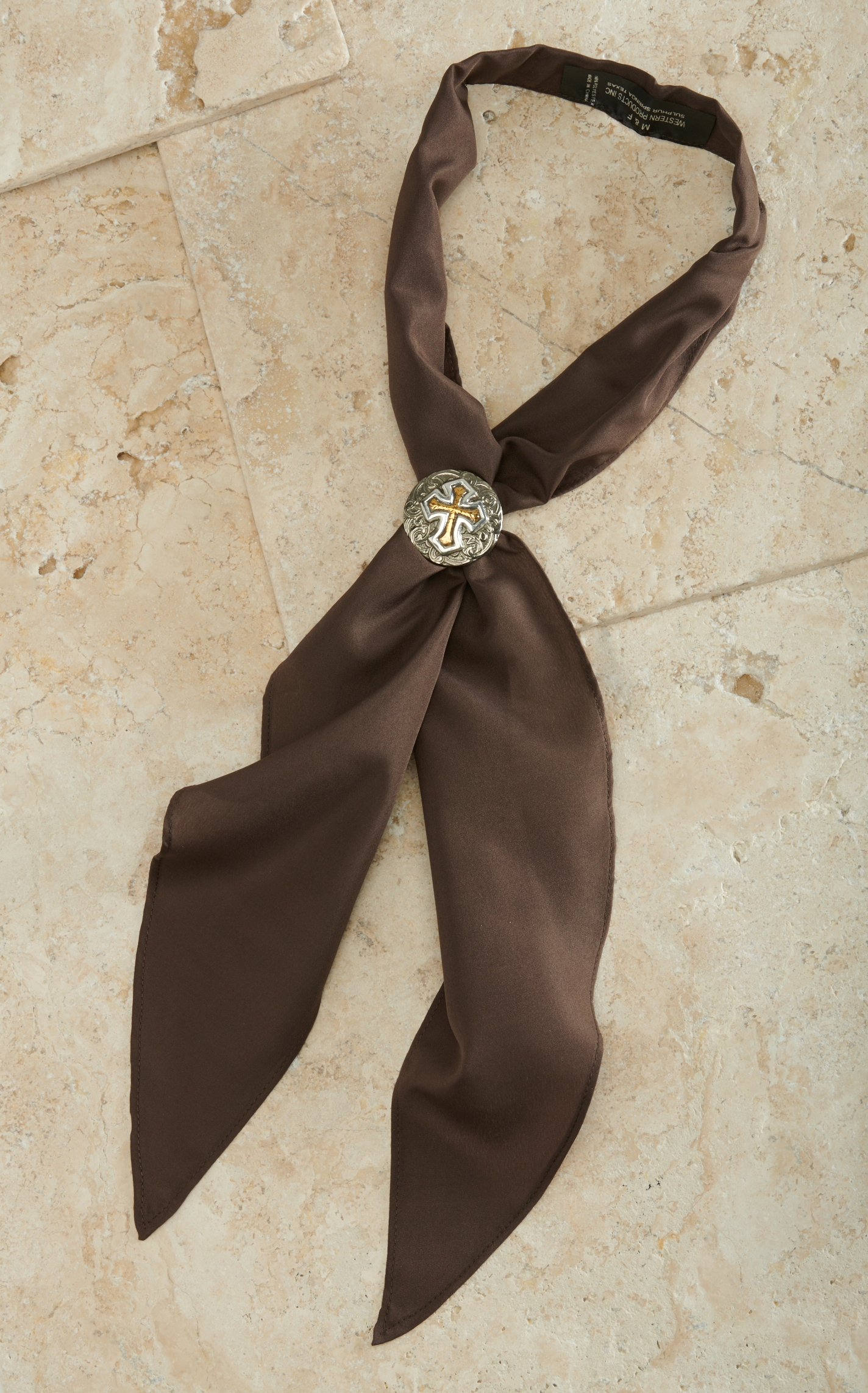 M&F Apache Scarf Tie - Brown - Image 1