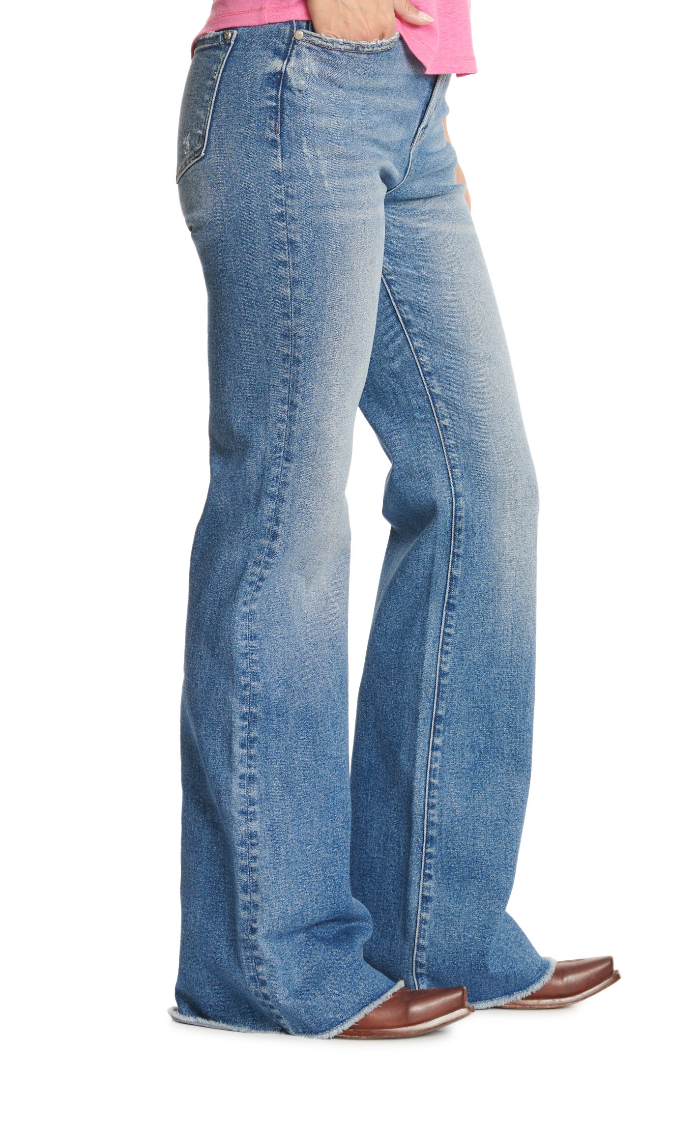 Rockin C Women's Medium Wash Vintage Flare Leg Jeans - Image 1