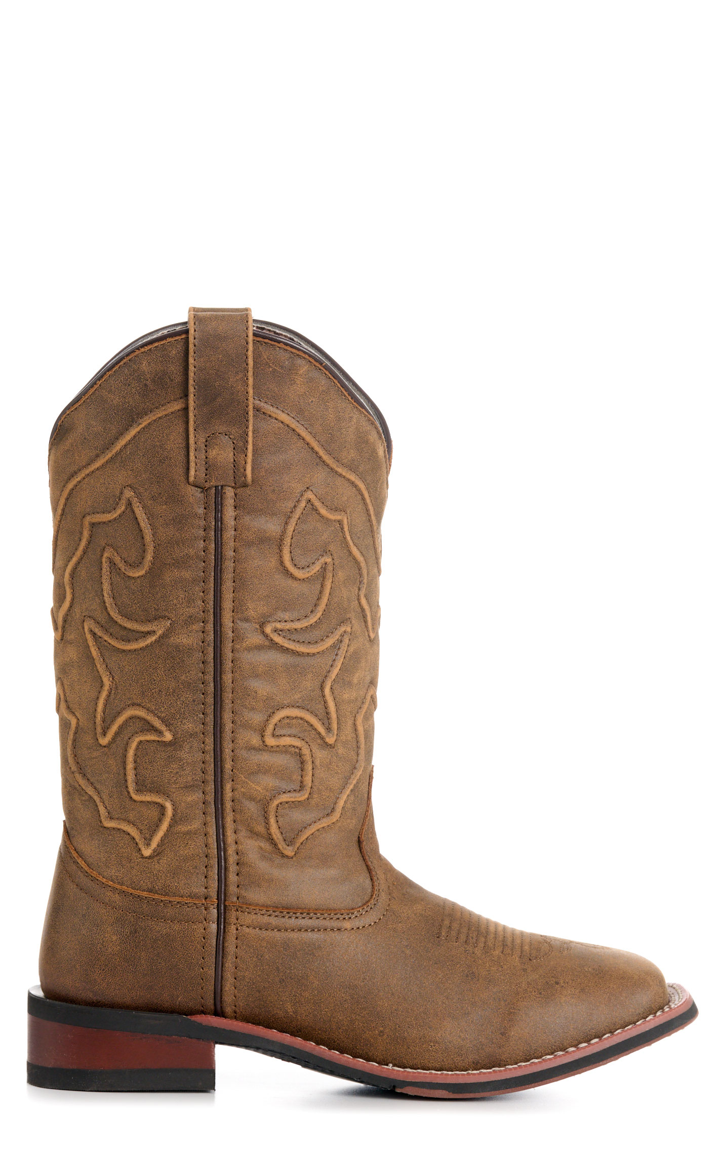 Laredo Women’s Megan Tan Stockman Broad Square Toe Cowboy Boots - Image 1