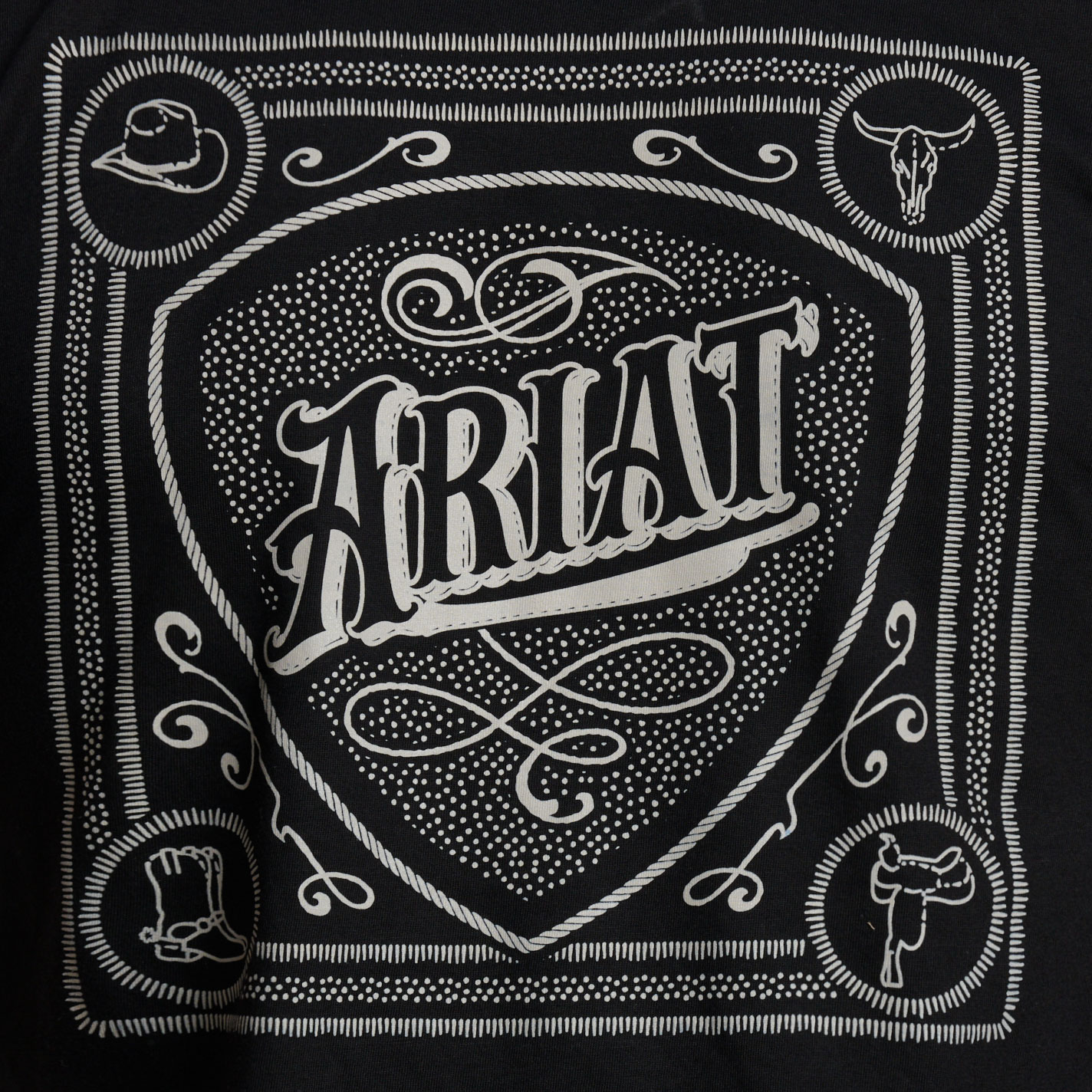 Ariat Men's Black Bandana Logo Graphic T-Shirt - Image 1
