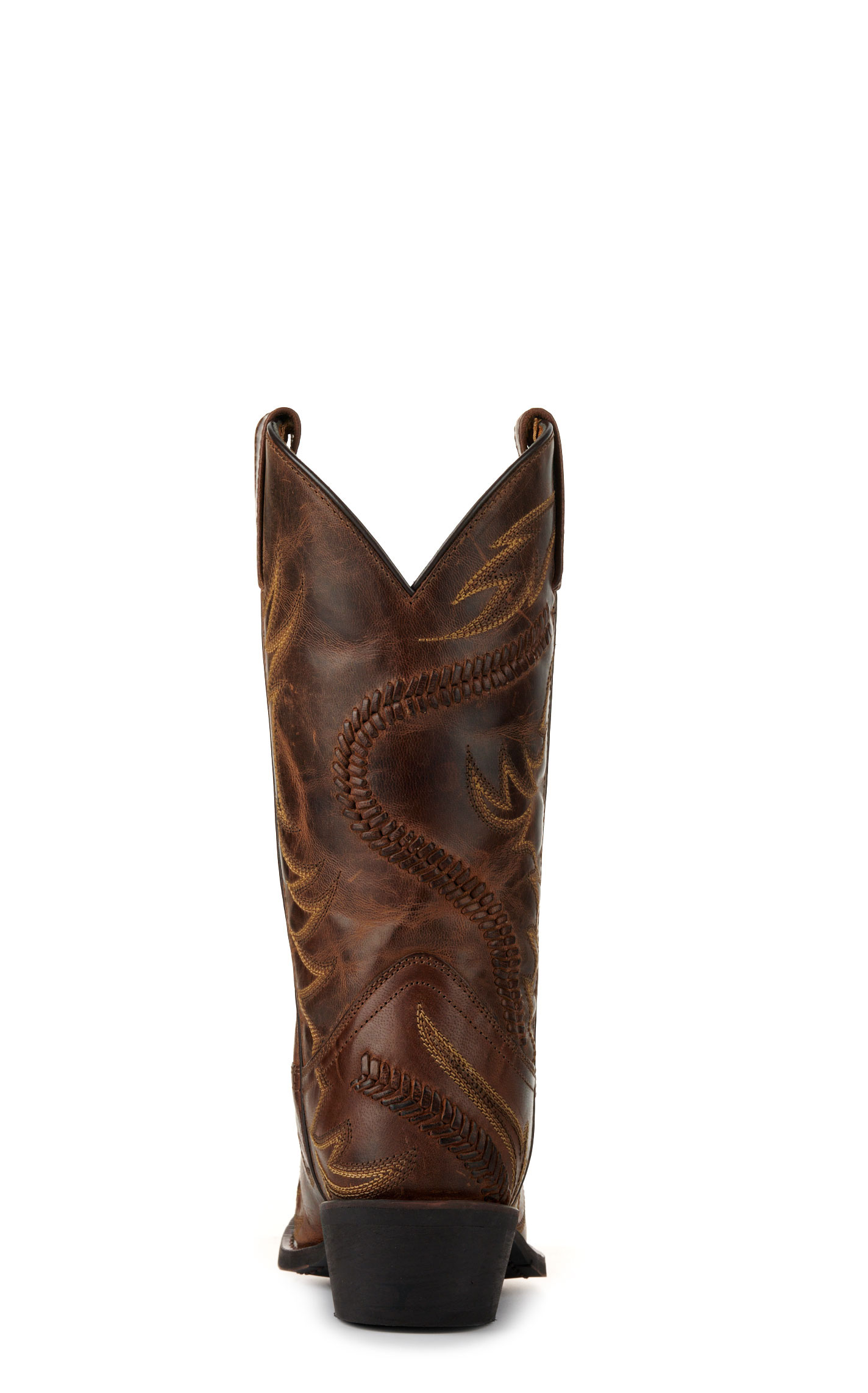 Laredo Men's Jag Walnut with Buckle Snip Toe Cowboy Boots - Image 1