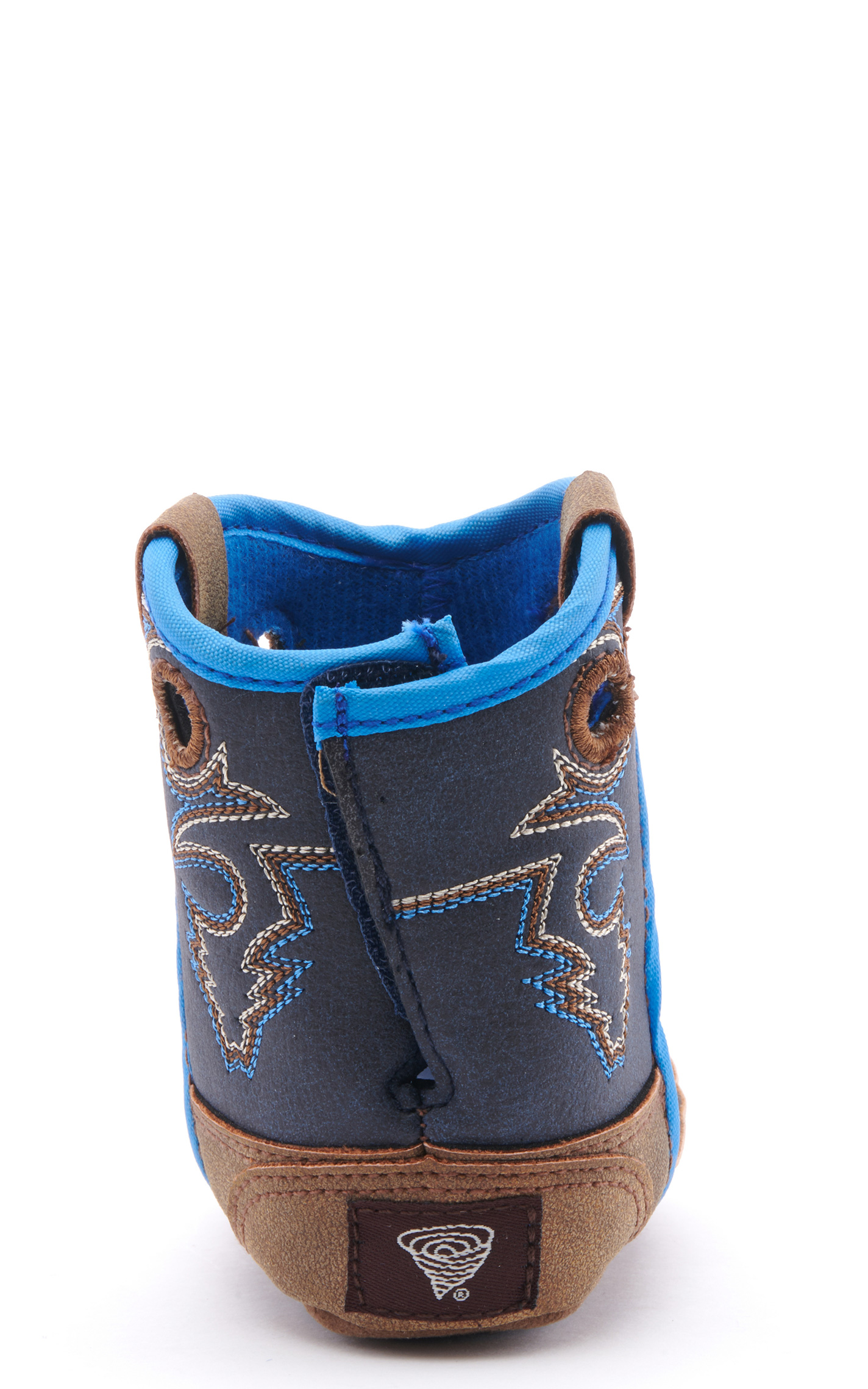 Twister Infant Baby Bucker Ben Brown and Navy Round Toe Cowboy Boots - Image 1