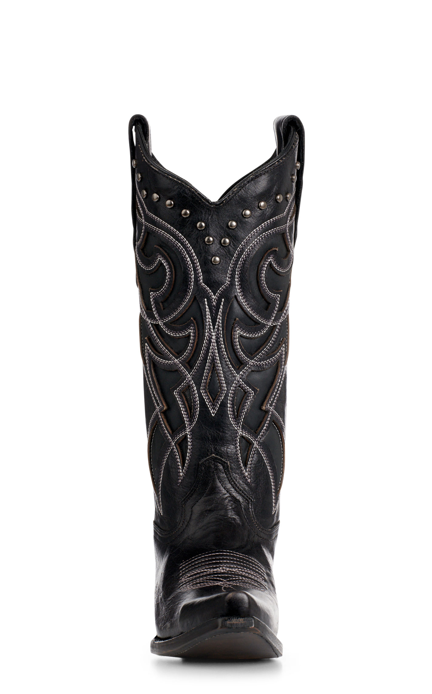 Circle G By Corral Women's Black Stitched & Inlay Snip Toe Cowboy Boots - Image 1