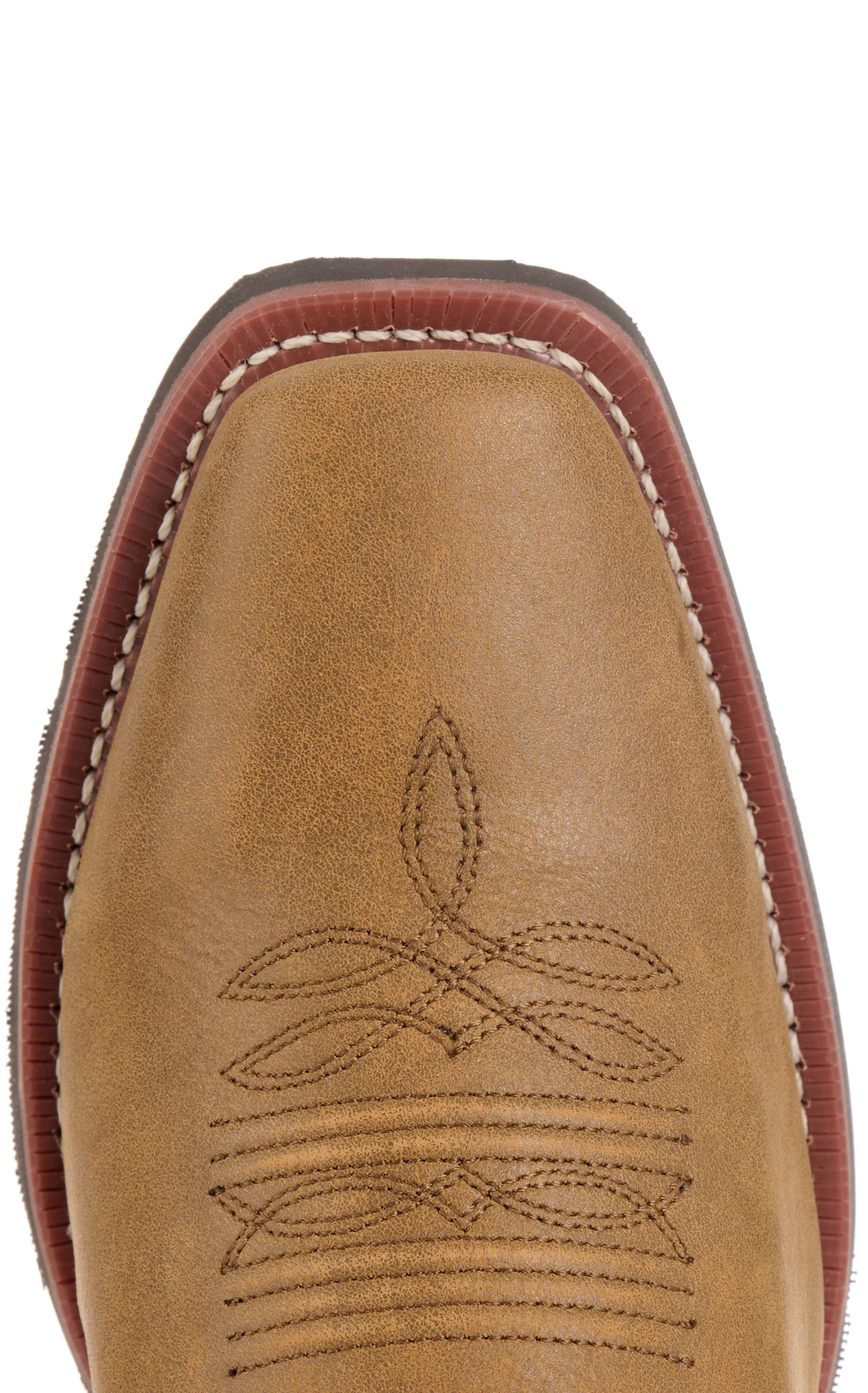 Laredo Men’s Tan Frontier Punchy Square Toe Cowboy Boots - Image 1
