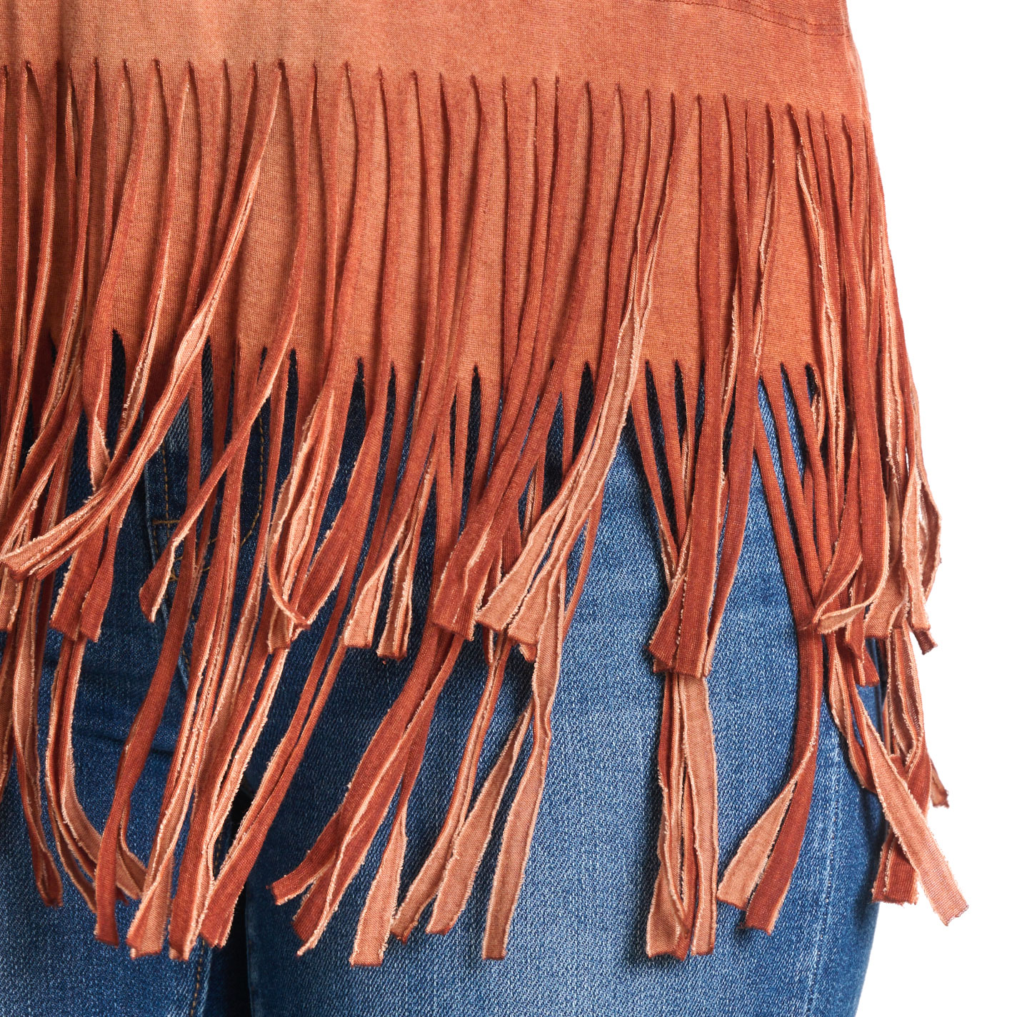 Rockin C Women's Cinnamon Fringed T-Shirt - Image 1