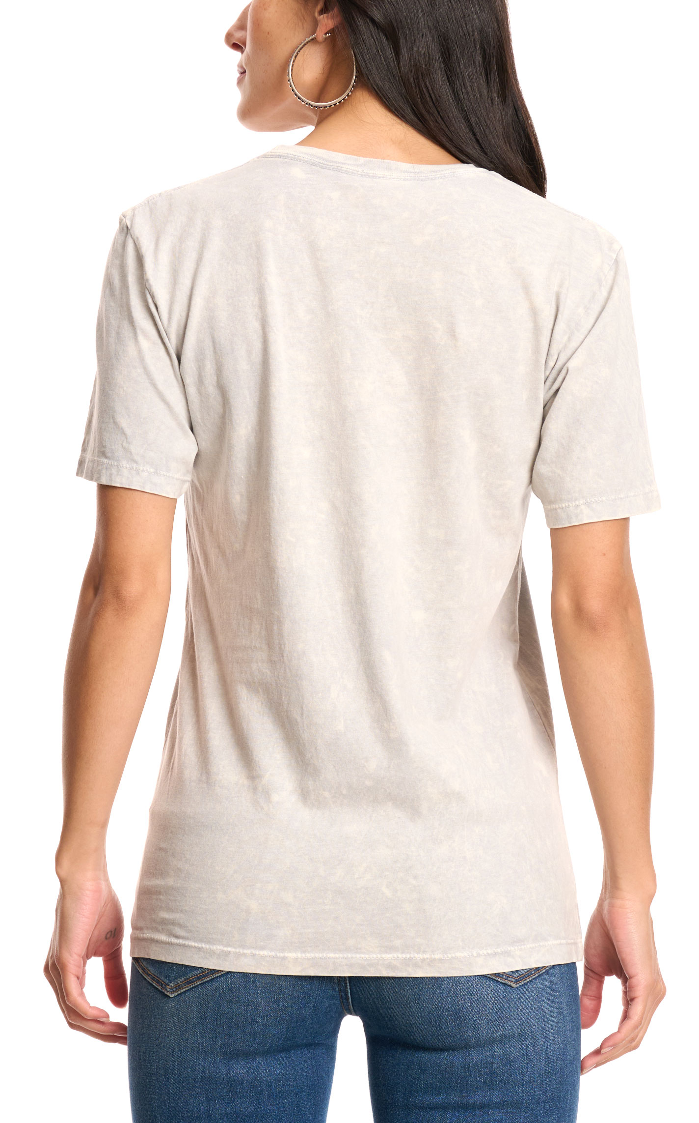 Lotus Fashion Women's Light Gray Cowboy Graphic T-Shirt - Image 1