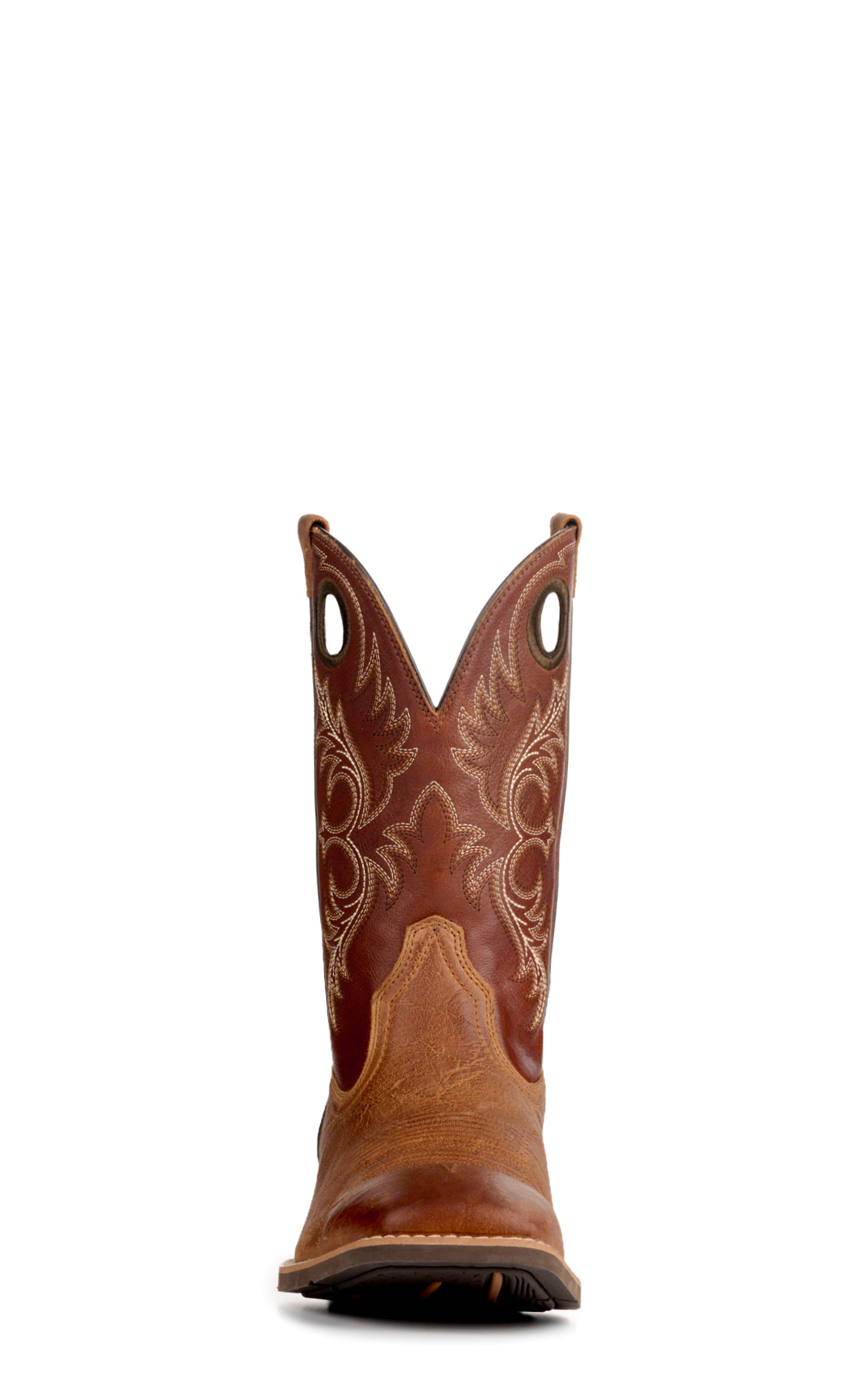 Ariat Men’s Aged and Luna Tan Sport Rodeo Elephant Print Leather Wide Square Toe Cowboy Boots - Image 1
