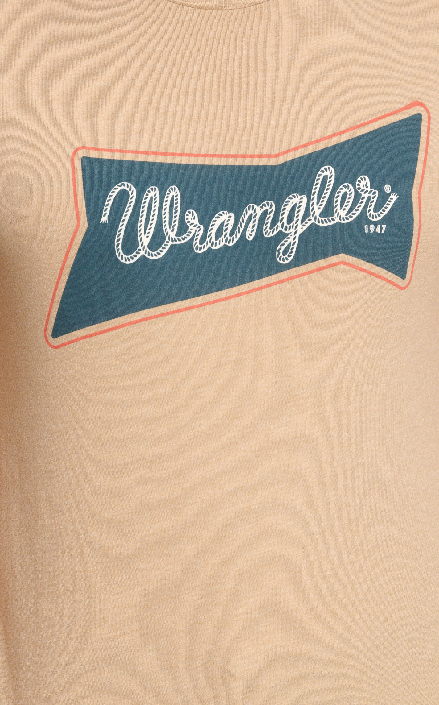 Wrangler Men's Caramel Latte & Logo Graphic Short Sleeve T-Shirt - Image 1