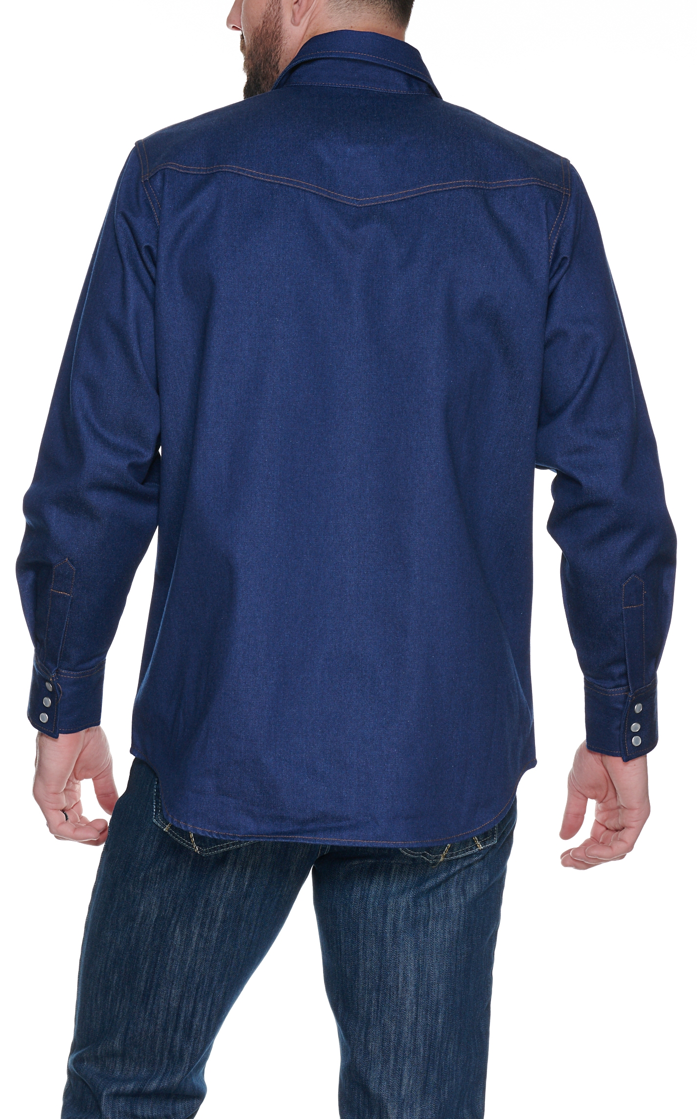 Forge Workwear FR Men's Denim Long Sleeve Work Shirt - Image 1