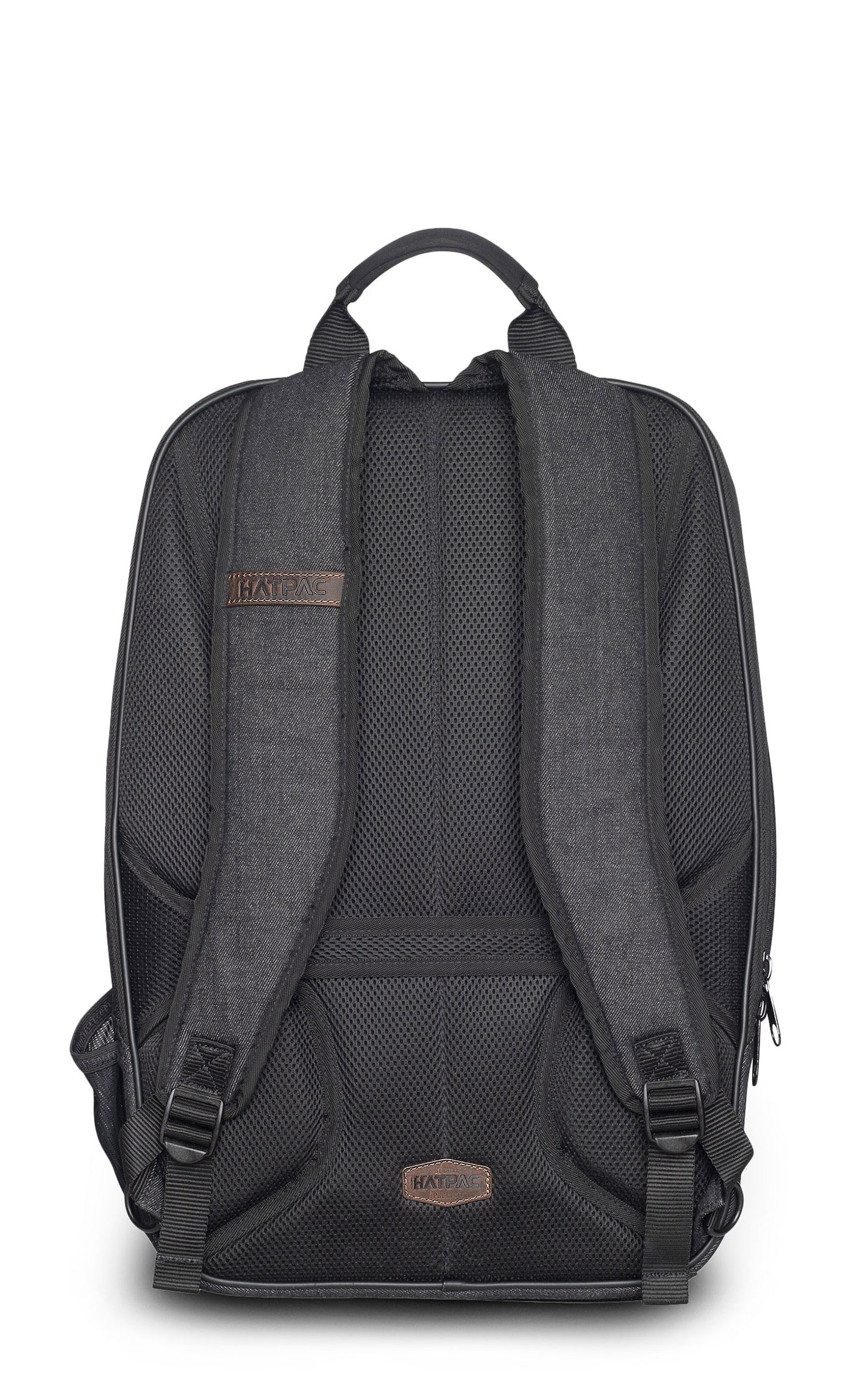 HATPAC Black Denim Hat Carrier Backpack - Image 1