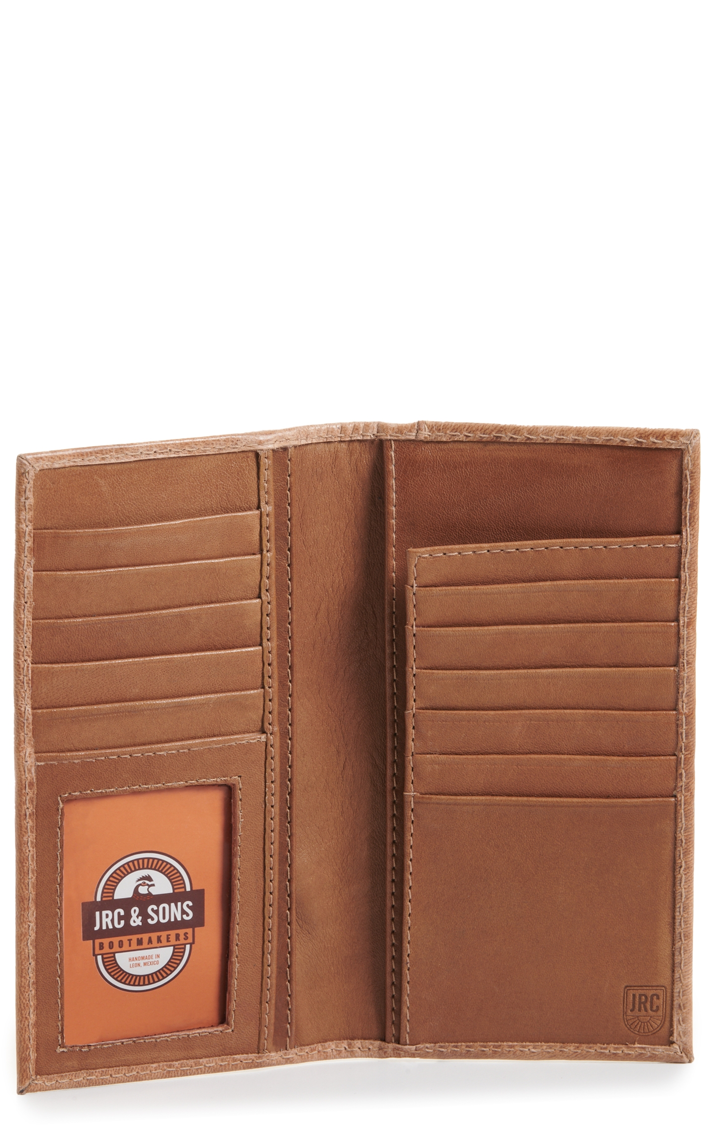 JRC & Sons Men's Peanut Brittle Mad Dog Goat Leather Rodeo Wallet - Image 1