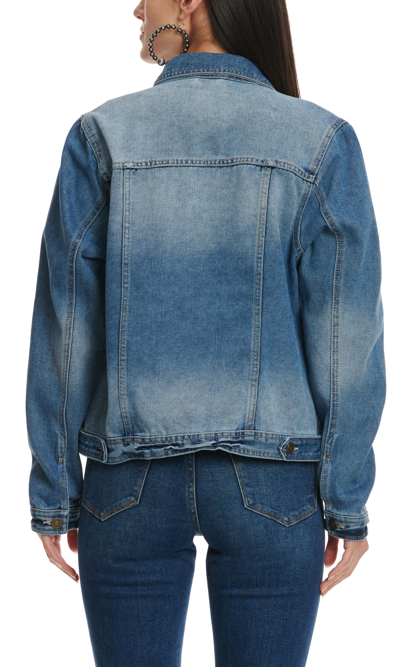 One5One Women's Medium Stonewash Denim Jacket - Image 1