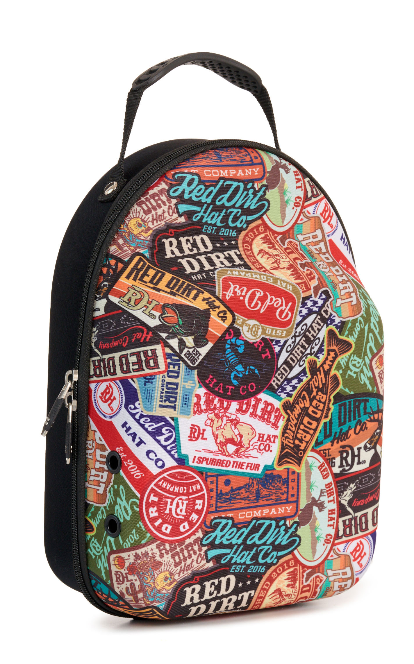 Red Dirt Hat Co. Multi-Color Patch Smash Cap Carrier & Sunglass Case - Image 1