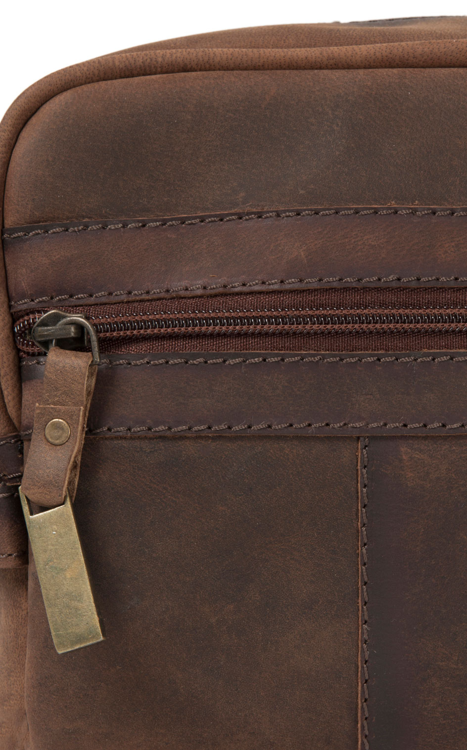 STS Ranchwear Brown Leather Foreman Collection Shave Kit - Image 1