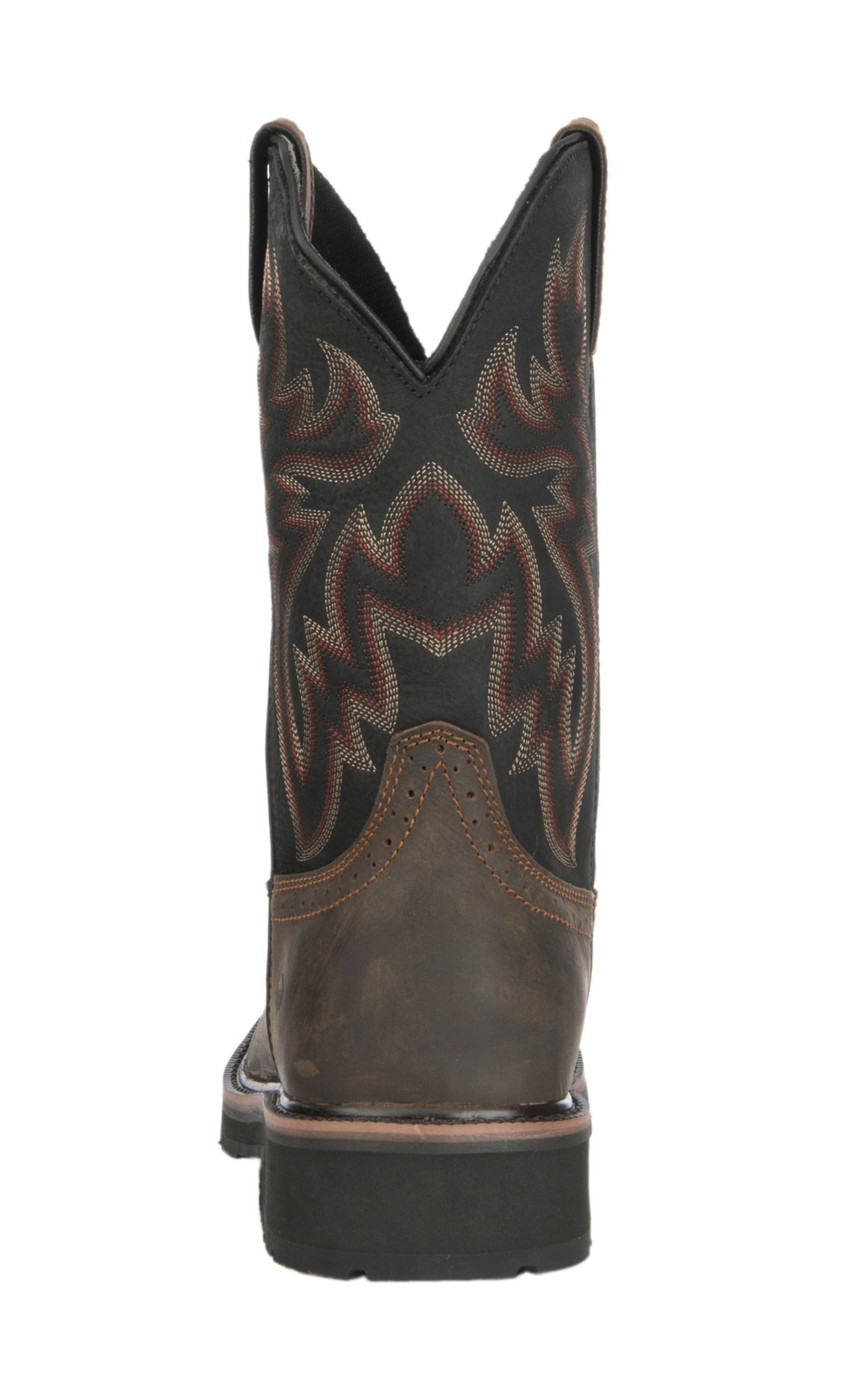 Wolverine Men's Rancher Brown and Black Waterproof Square Steel Toe Wellington Work Boot - Image 1