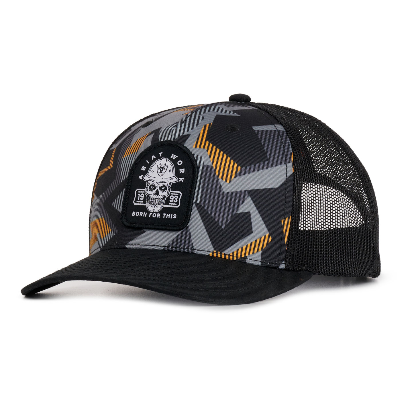 Ariat Roughneck Patch Black & Multi Curved Bill Work Cap - Image 1