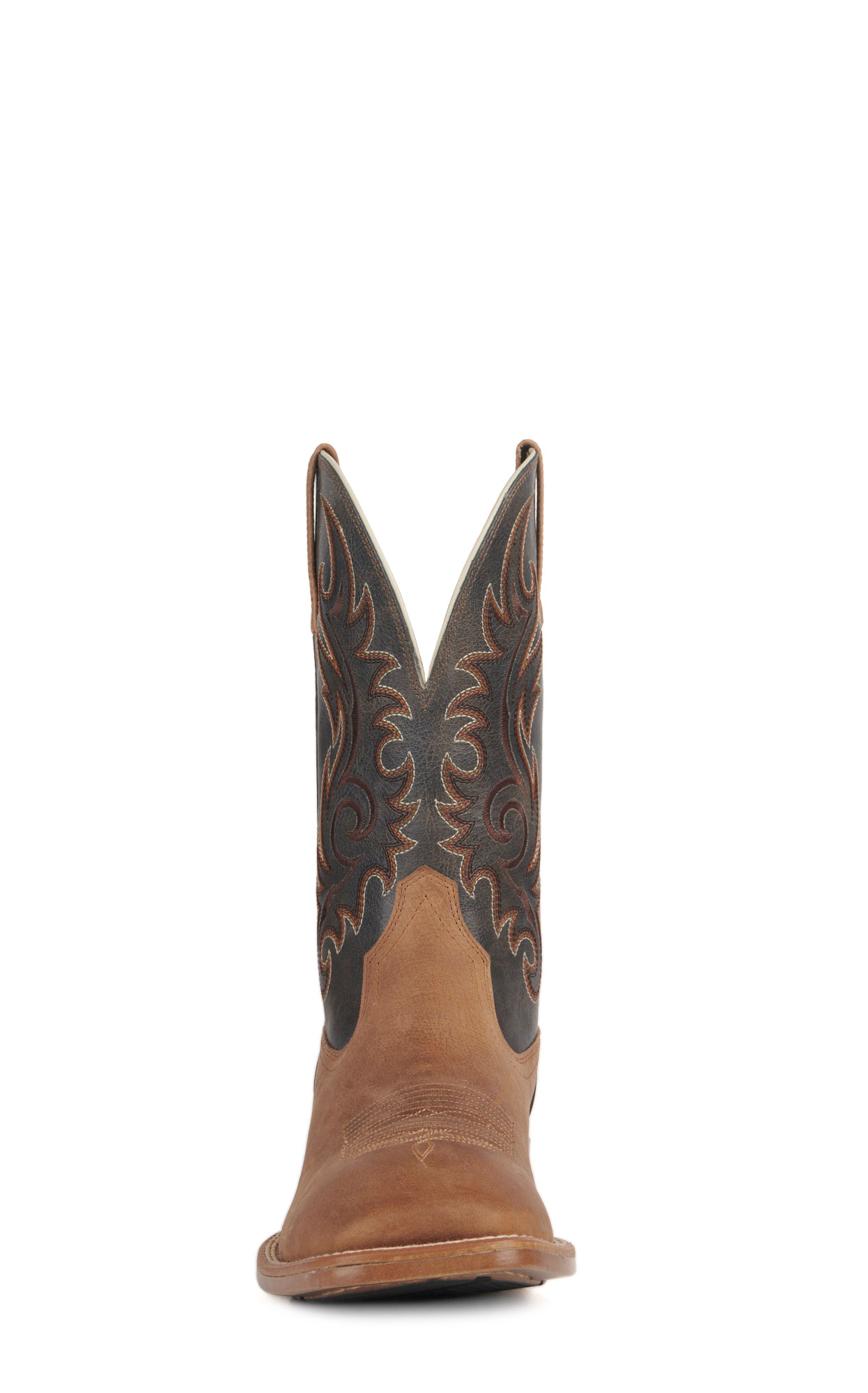 Ariat Men's Lasco Ultra Light Tan and Smoky Blue Bantamweight Wide Square Toe Cowboy Boots - Image 1