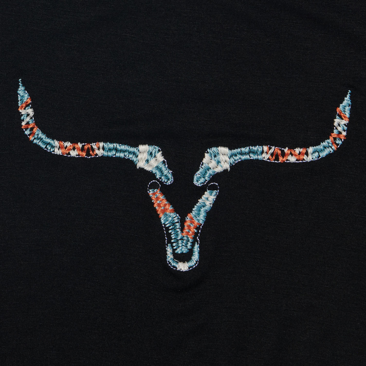 Cowgirl Hardware Girl's Black Ghost Skull Fringe Top - Image 1