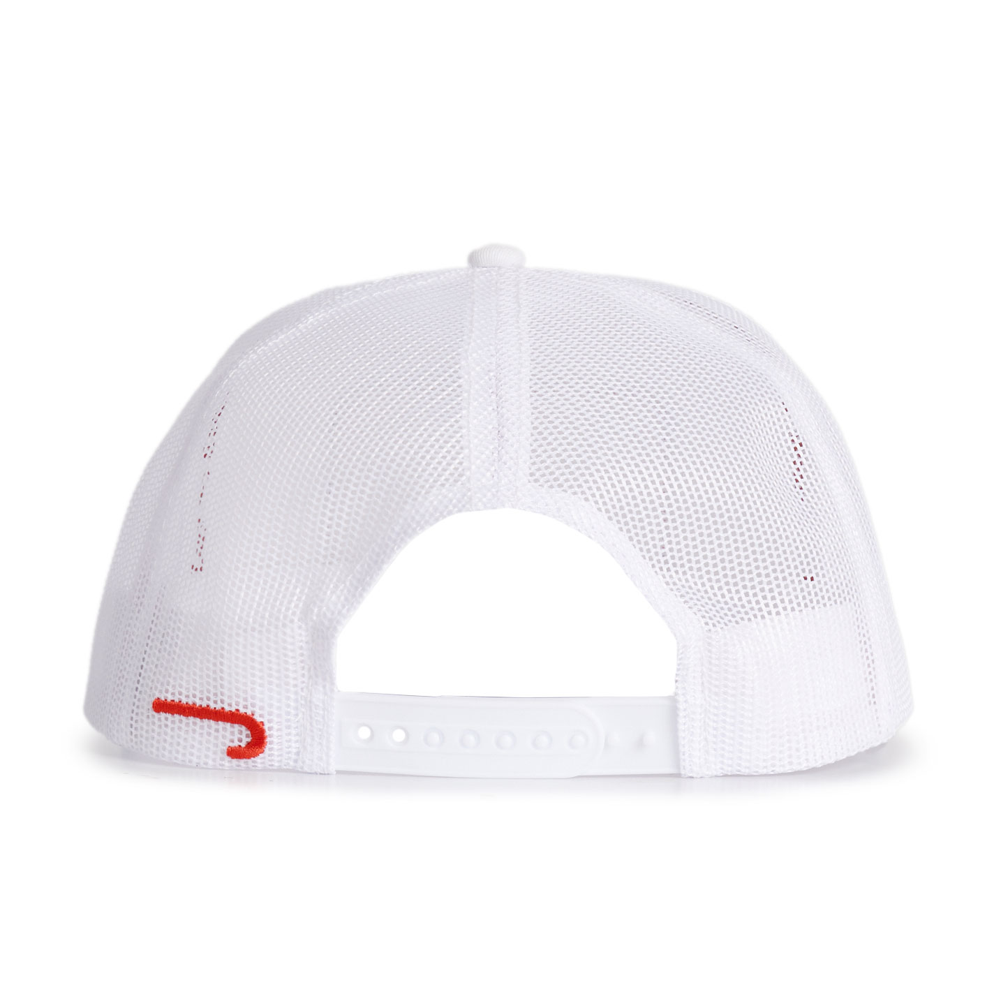 Lazy J Ranch Wear White Patch & Rope Flat Bill Mesh Cap - Image 1