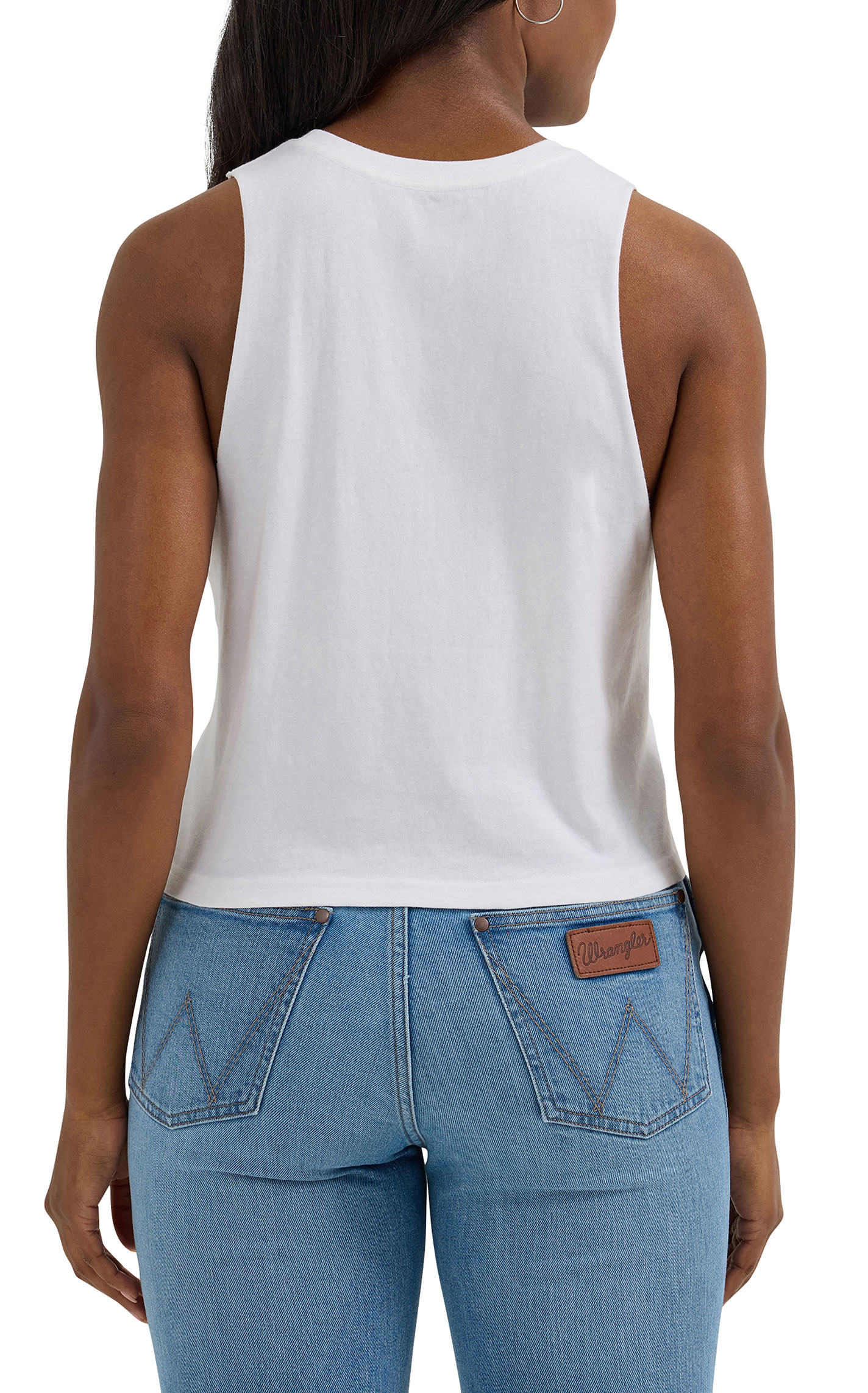 Wrangler Women's White Screen Print Tank T-Shirt - Image 2