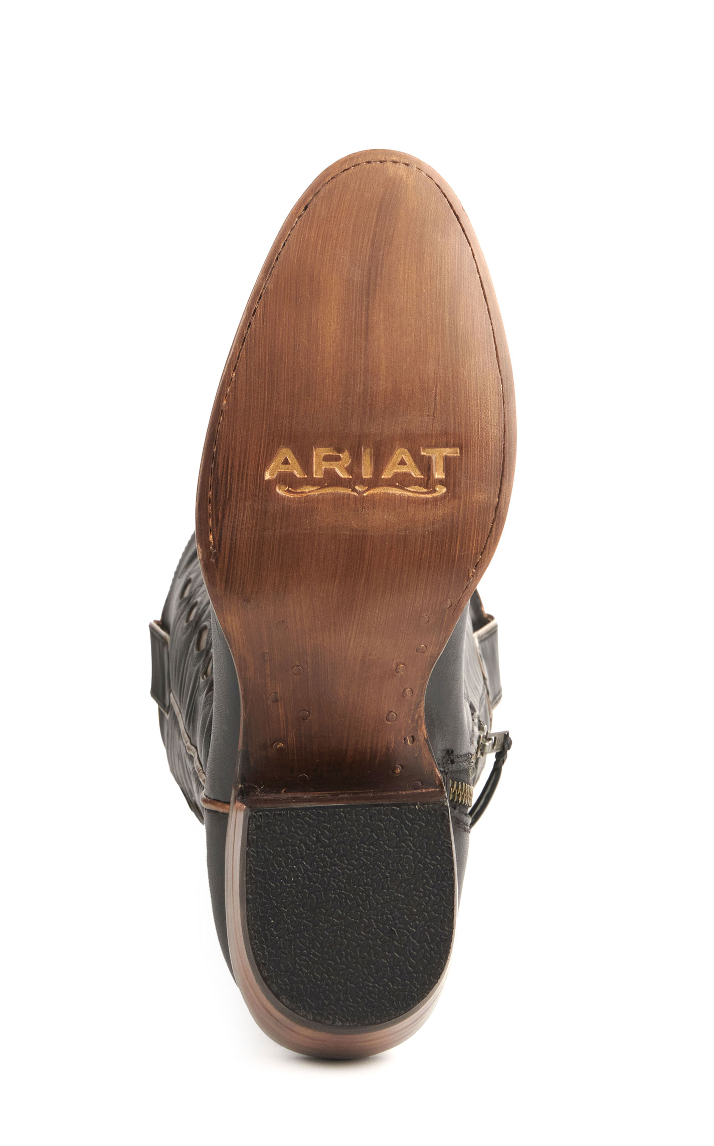 Ariat Women's Saylor Black with Gold Inlay StretchFit R-Toe Cowboy Boots - Image 1